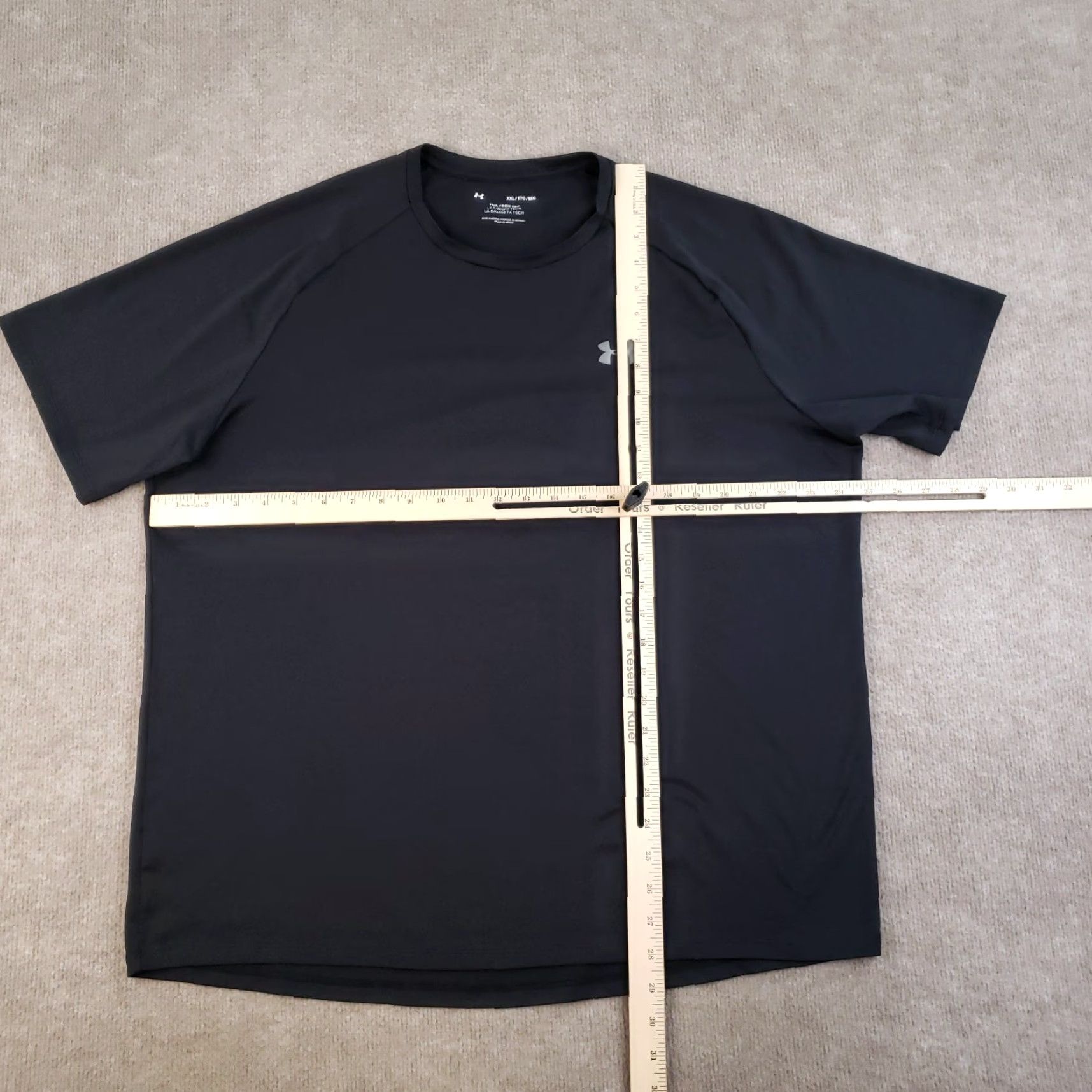 Under Armour Under Armour Shirt 2XL Black Tech Tee Crew Neck Short Sleeve Wicking Mens Size US XXL / EU 58 / 5 - 2 Thumbnail