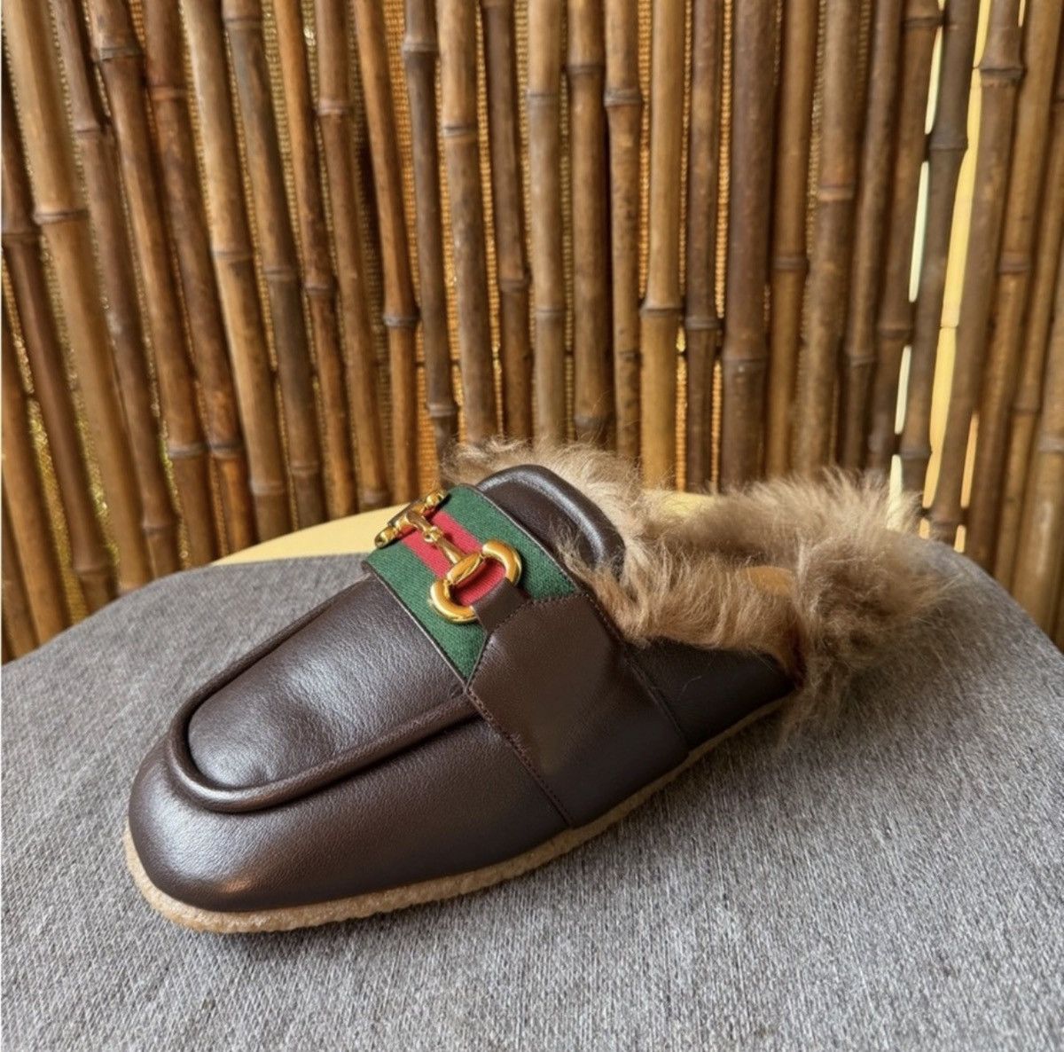Gucci GUCCI men’s fur loafers Size US 8 / EU 41 - 1 Thumbnail