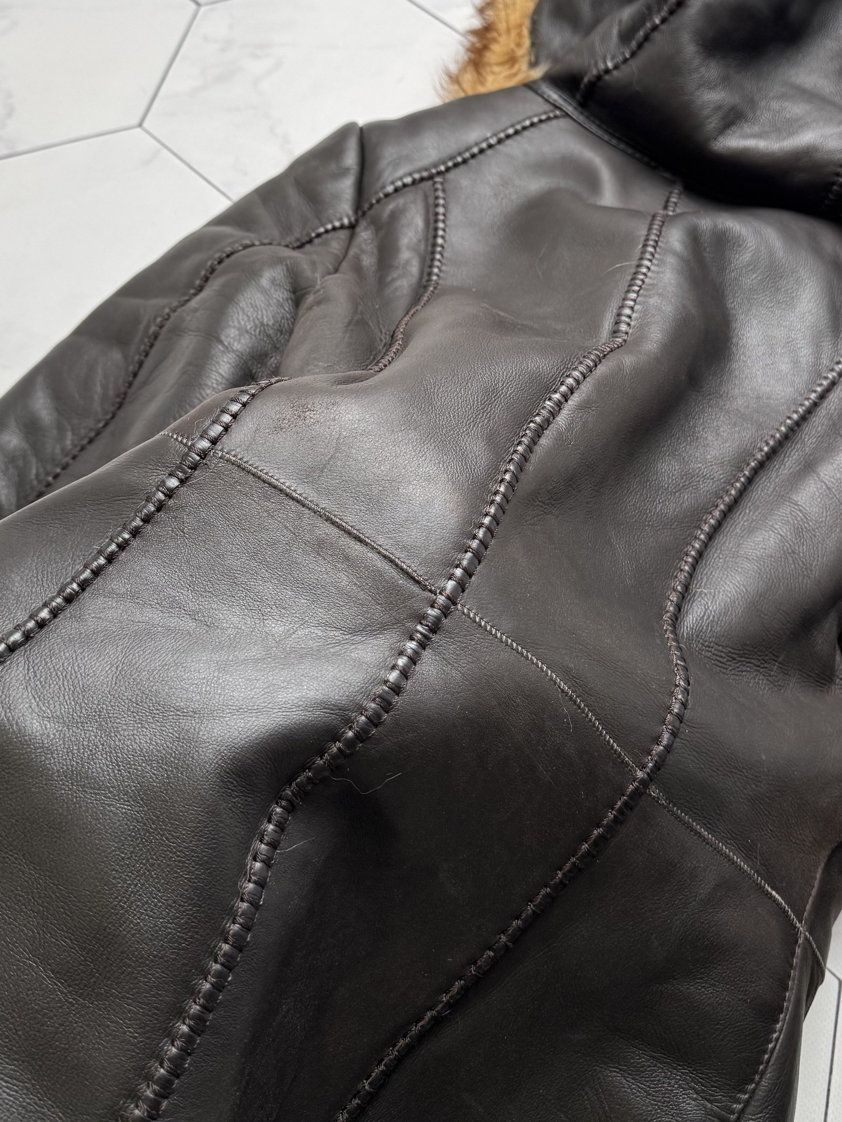 Japanese Brand Vintage Real Sheepskin Hooded Coat (B550)E2D15 Size S / US 4 / IT 40 - 16 Thumbnail