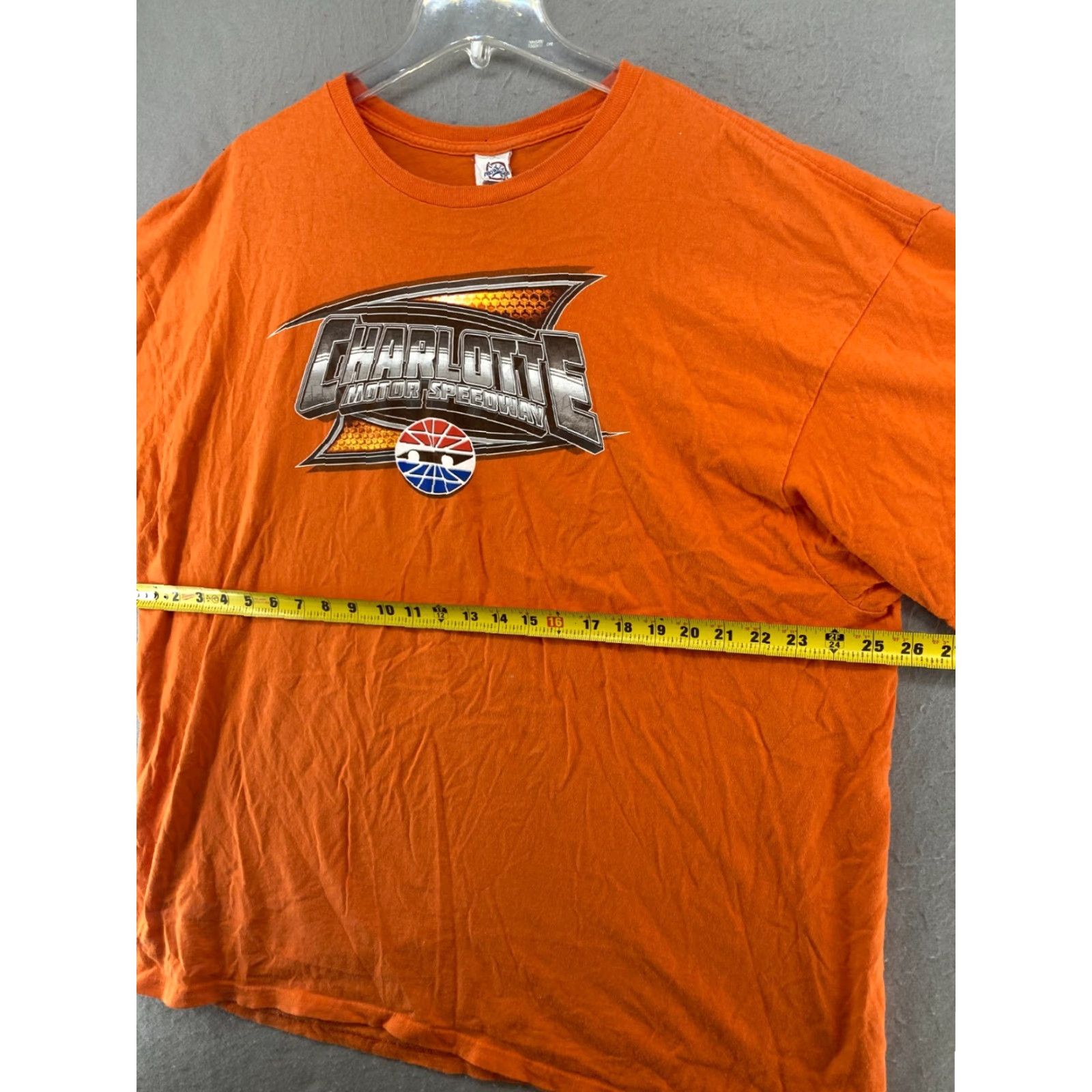 Vintage Charlotte Motor Speedway Shirt Mens 3XL Orange Racing Size US XXL / EU 58 / 5 - 2 Thumbnail