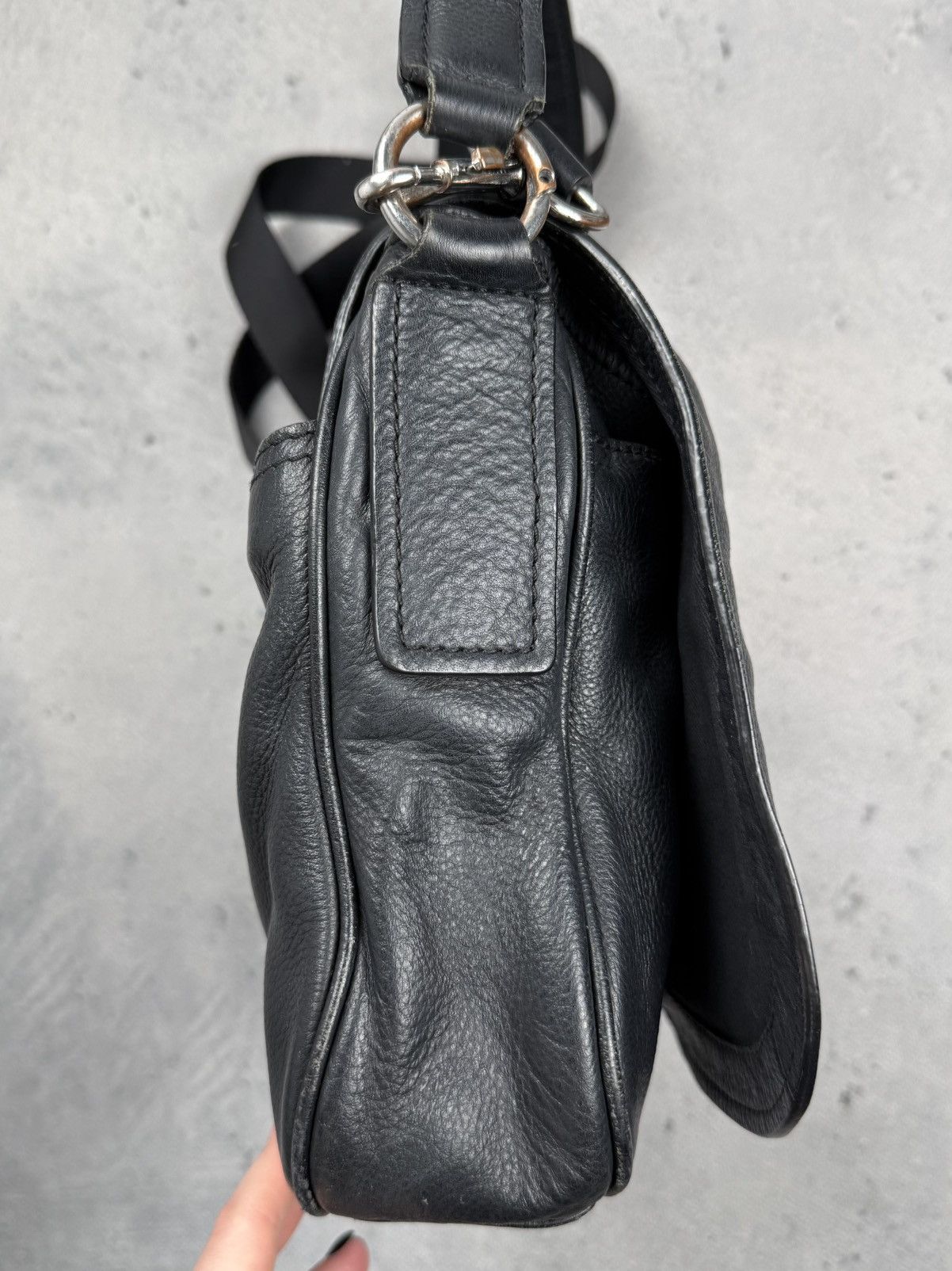 BREE VTG Bree Black Leather Shoulder Bag Crossbody Germany Design Size ONE SIZE - 4 Thumbnail
