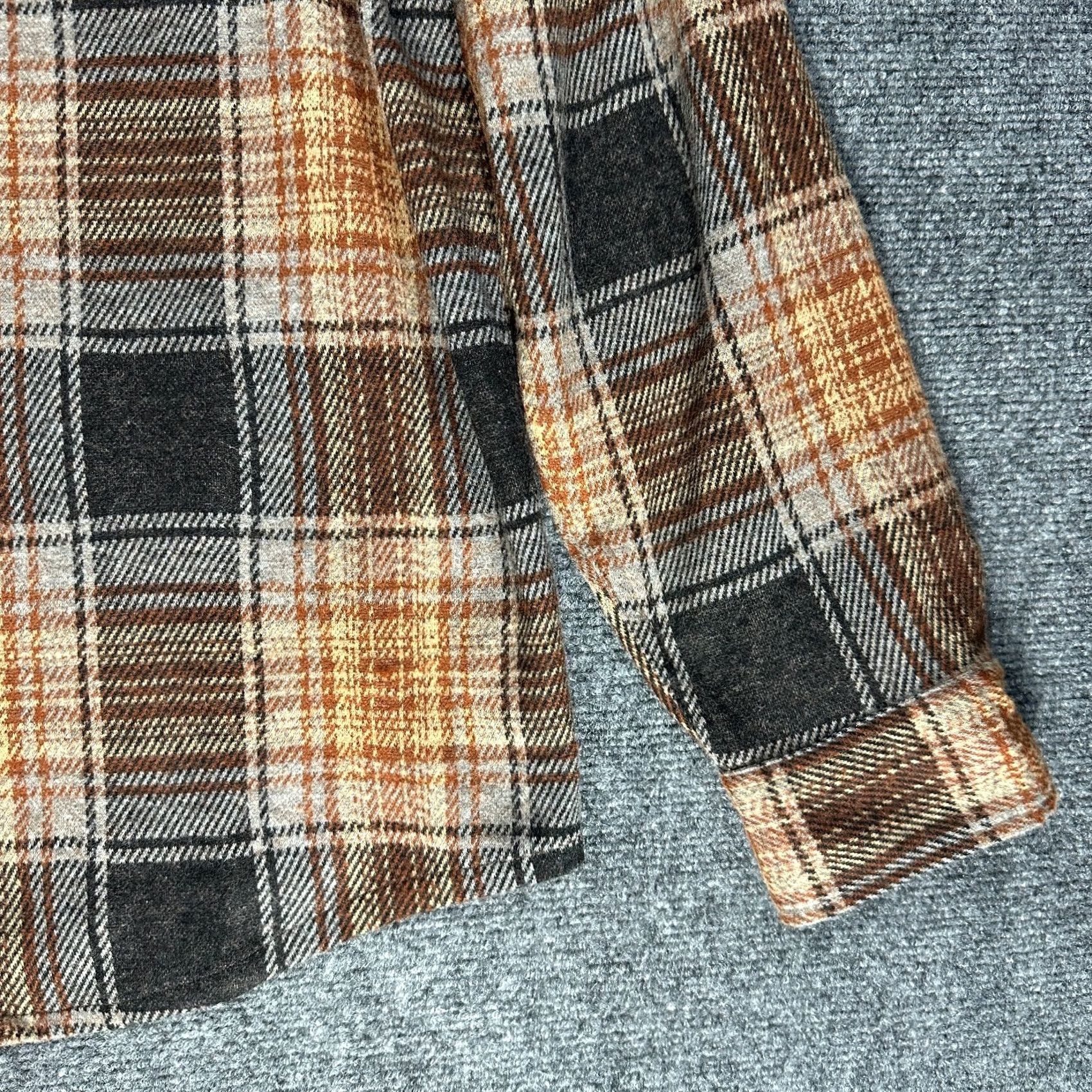 Chaps Chaps Shirt Mens M Button-Up Plaid Brown Flannel Pockets Regular Fit NEW Size US M / EU 48-50 / 2 - 3 Thumbnail