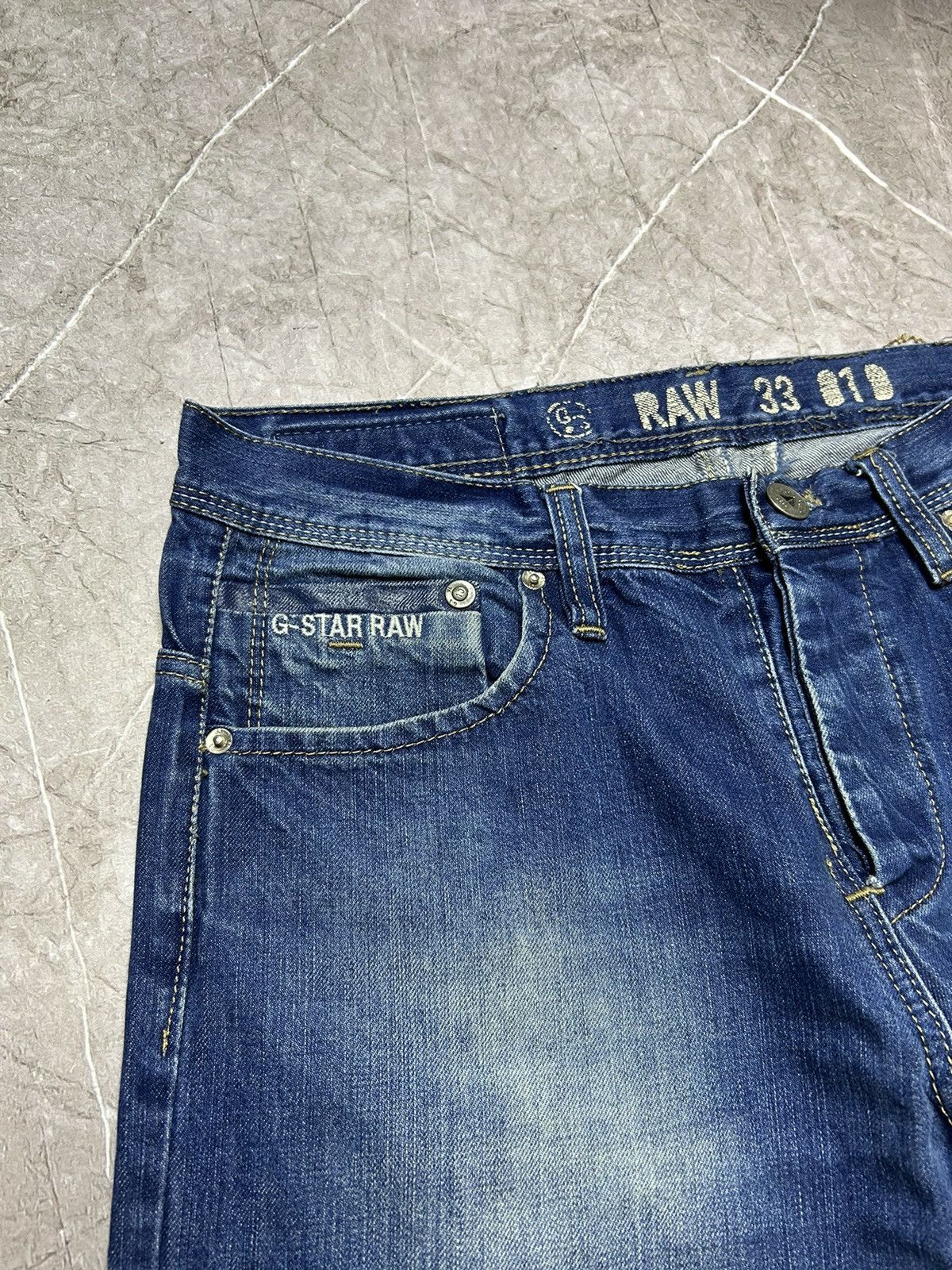 Designer × G-Star × Vintage G-STAR Jeans Raw Vintage Blue Size US 32 / EU 48 - 7 Thumbnail