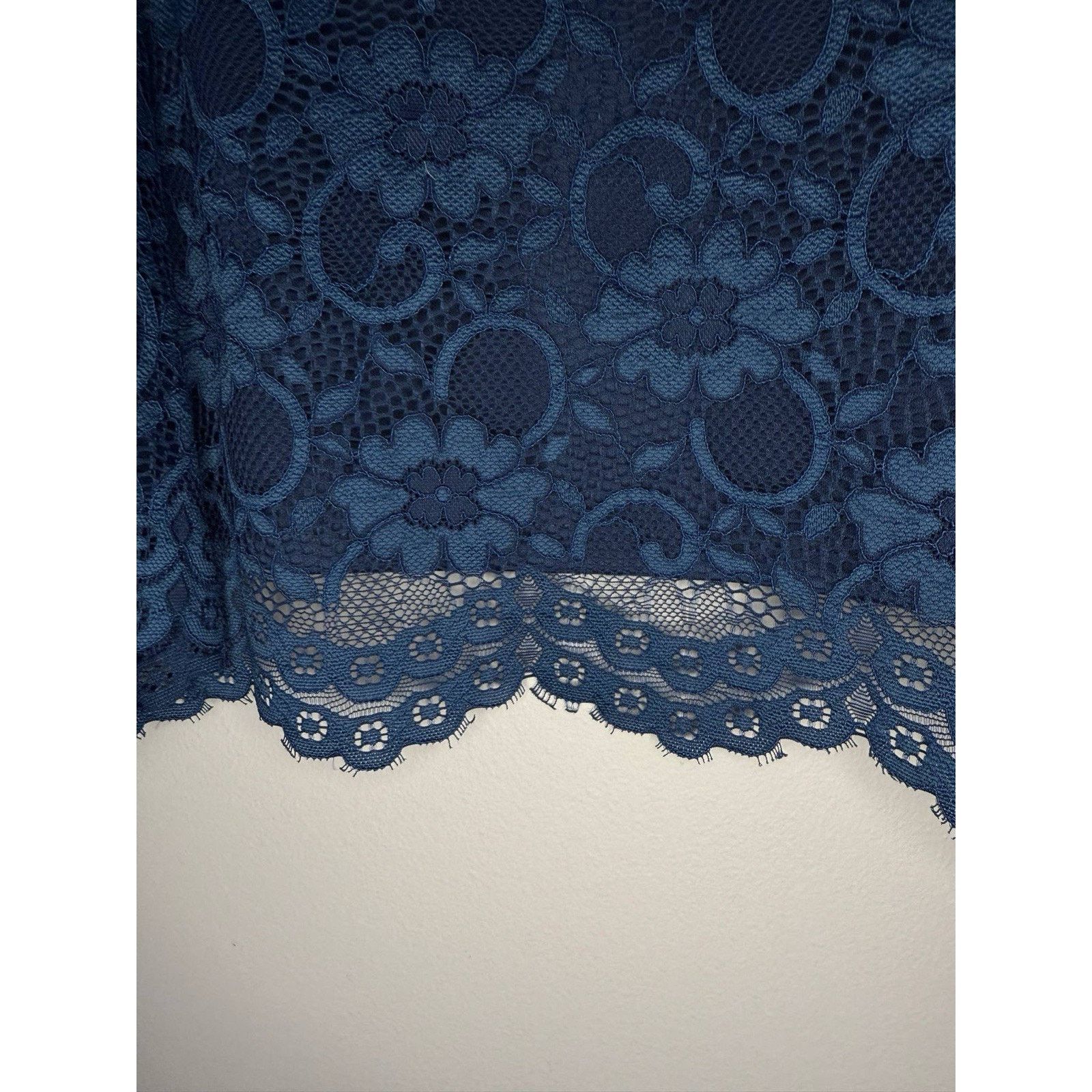 Isaac Mizrahi IMNYC Isaac Mizrahi Dress Navy Lace Bell Sleeve A-Line Mini Size XL / US 12-14 / IT 48-50 - 12 Thumbnail