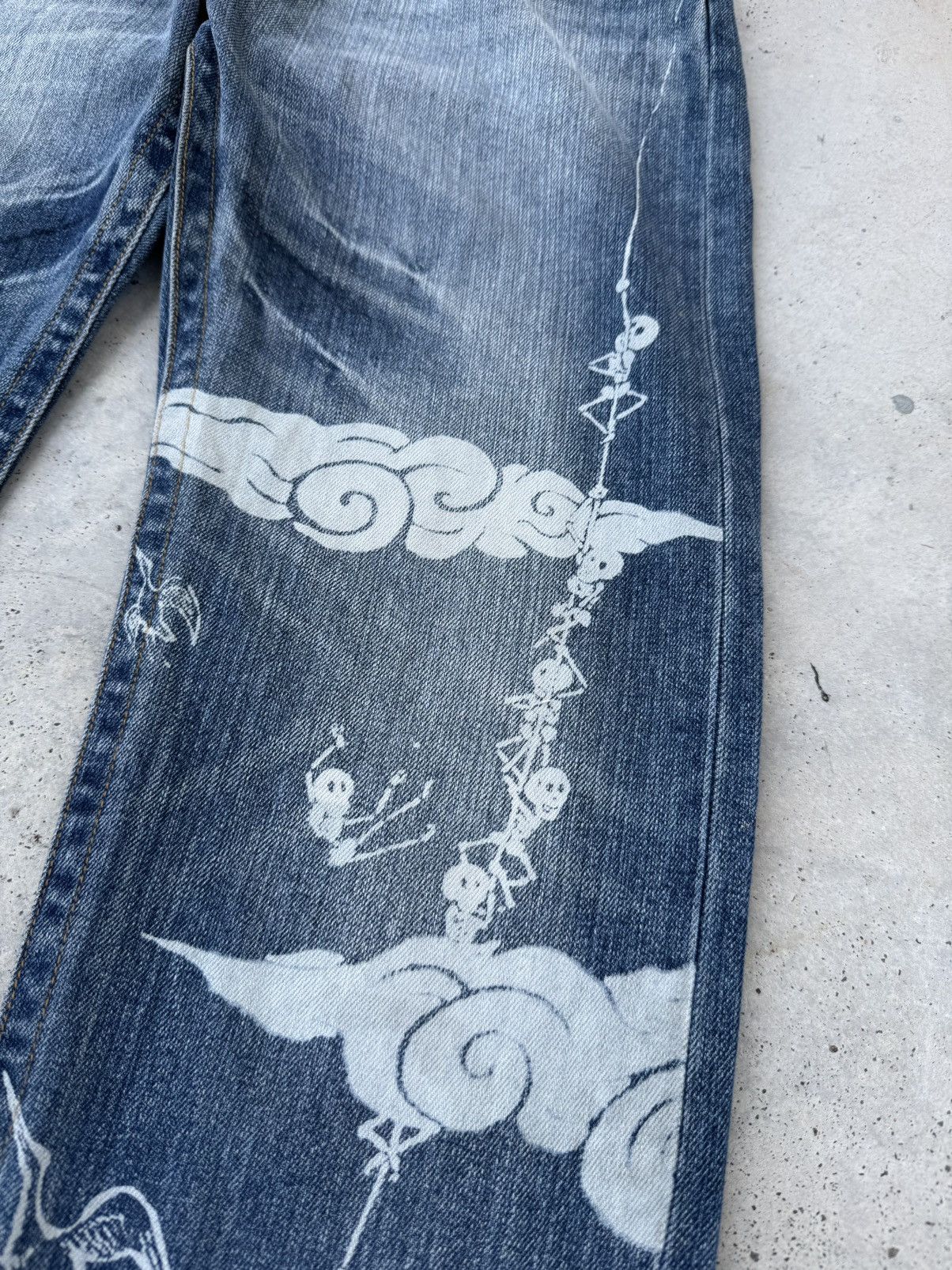 Japanese Brand 2000s Japanese Brand Skeleton ifsixwasnine y2k lgb Jeans Size US 34 / EU 50 - 3 Thumbnail
