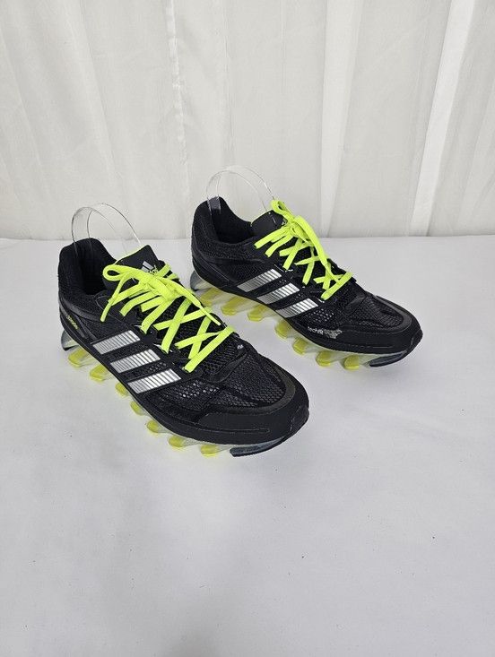 Adidas adidas Springblade Black Neon Green Running Shoe Sneaker Size US 8 / EU 41 - 2 Thumbnail