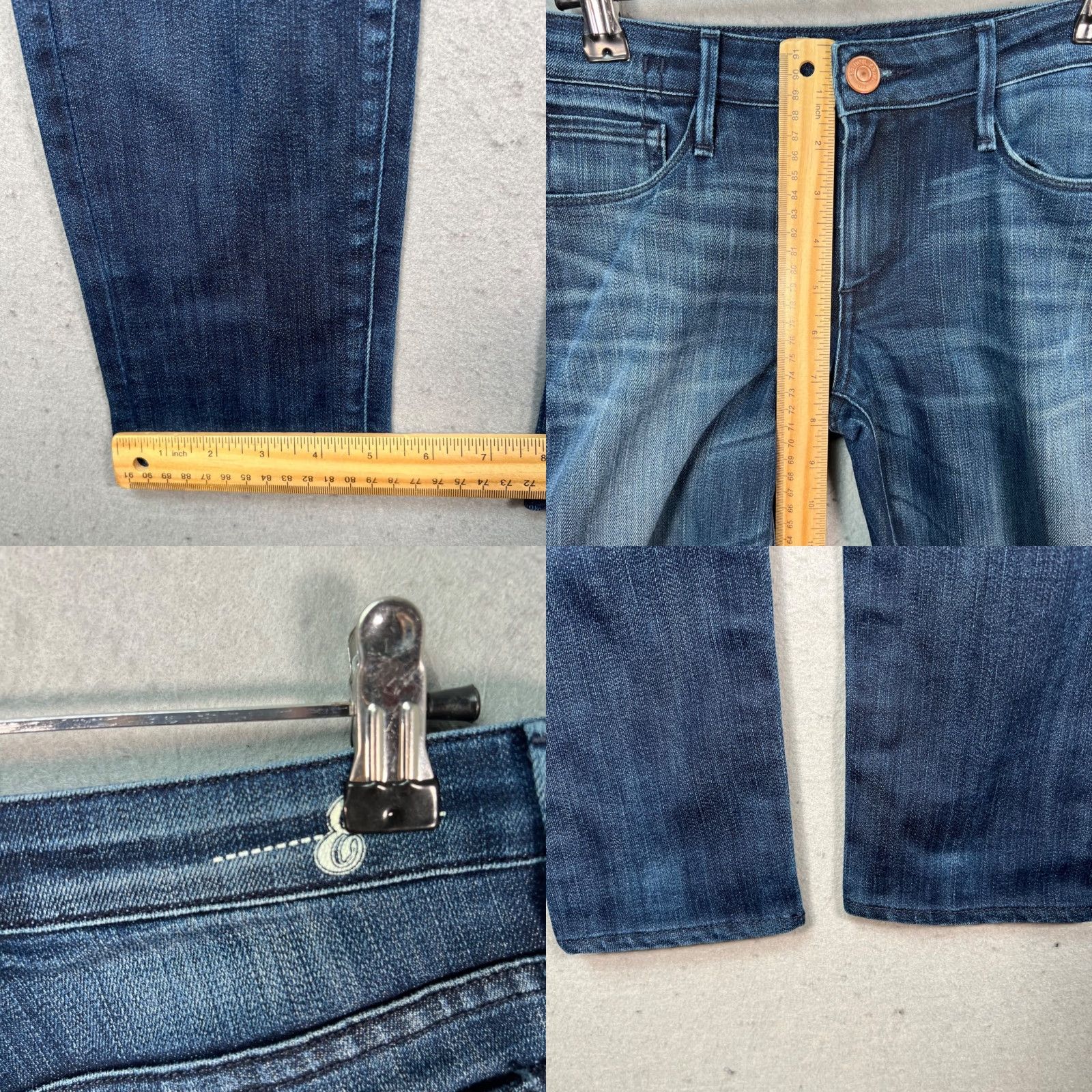 Denime Earnest Sewn Jeans Skinny Womens 27 Dark Wash Denim 5-Pocket Stretch Tailored Inseam 31 - Blue Casual Pocket Type 5 Size 27" / US 4 / IT 40 - 8 Thumbnail