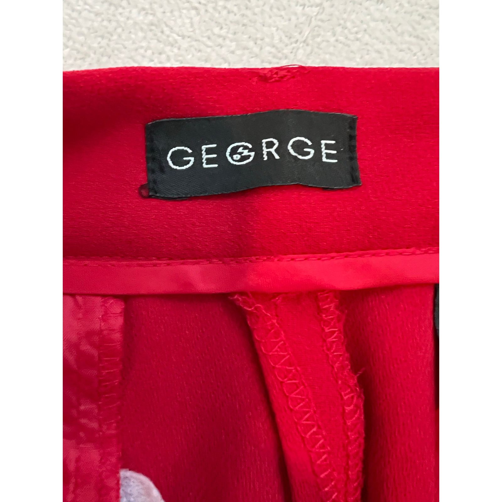 George George Ultra High Rise Straight Leg Red Dress Pants Size 10 Size 32" / US 10 / IT 46 - 5 Thumbnail
