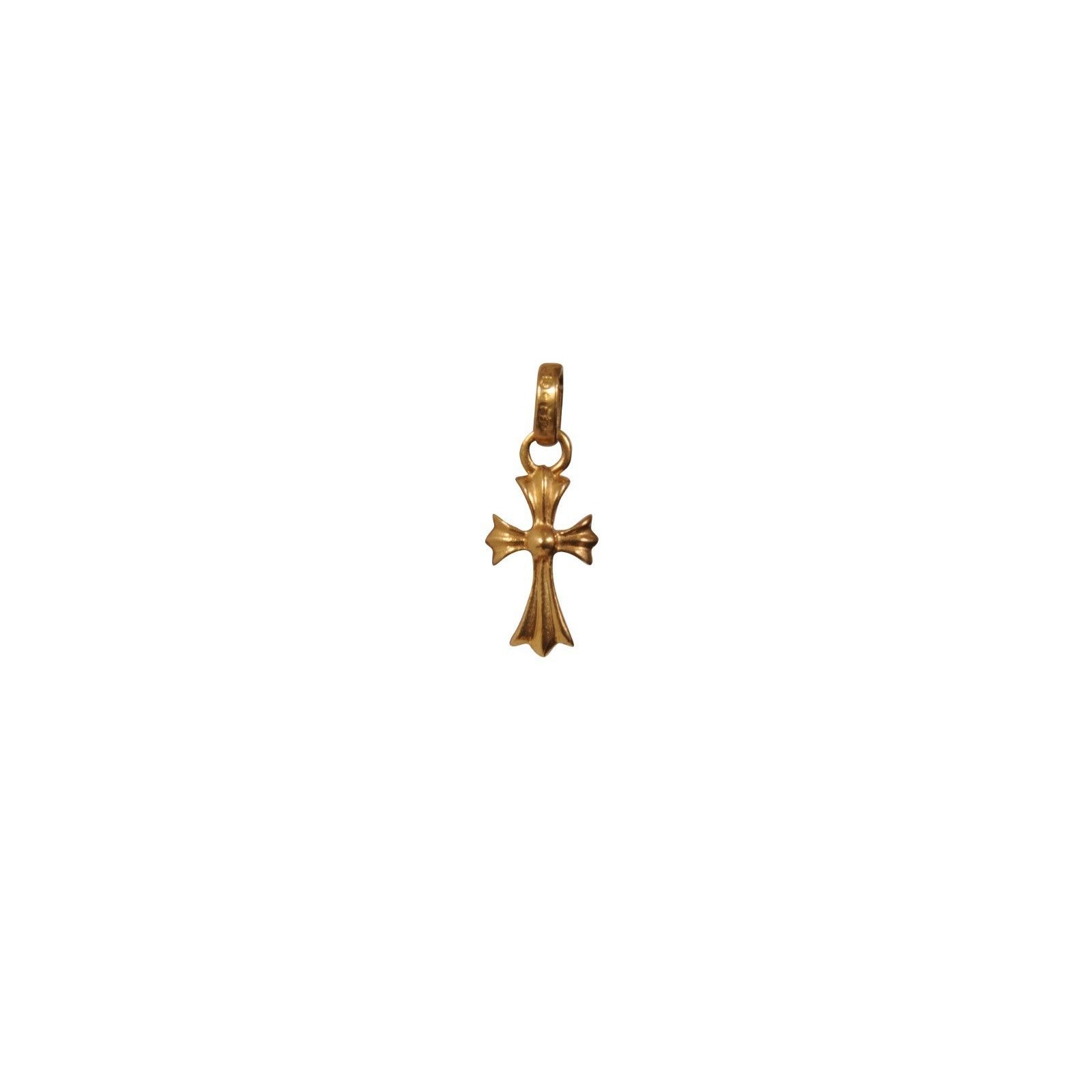 Chrome Hearts 22k Yellow Gold Baby Fat Cross Charm Necklace Size ONE SIZE - 7 Thumbnail