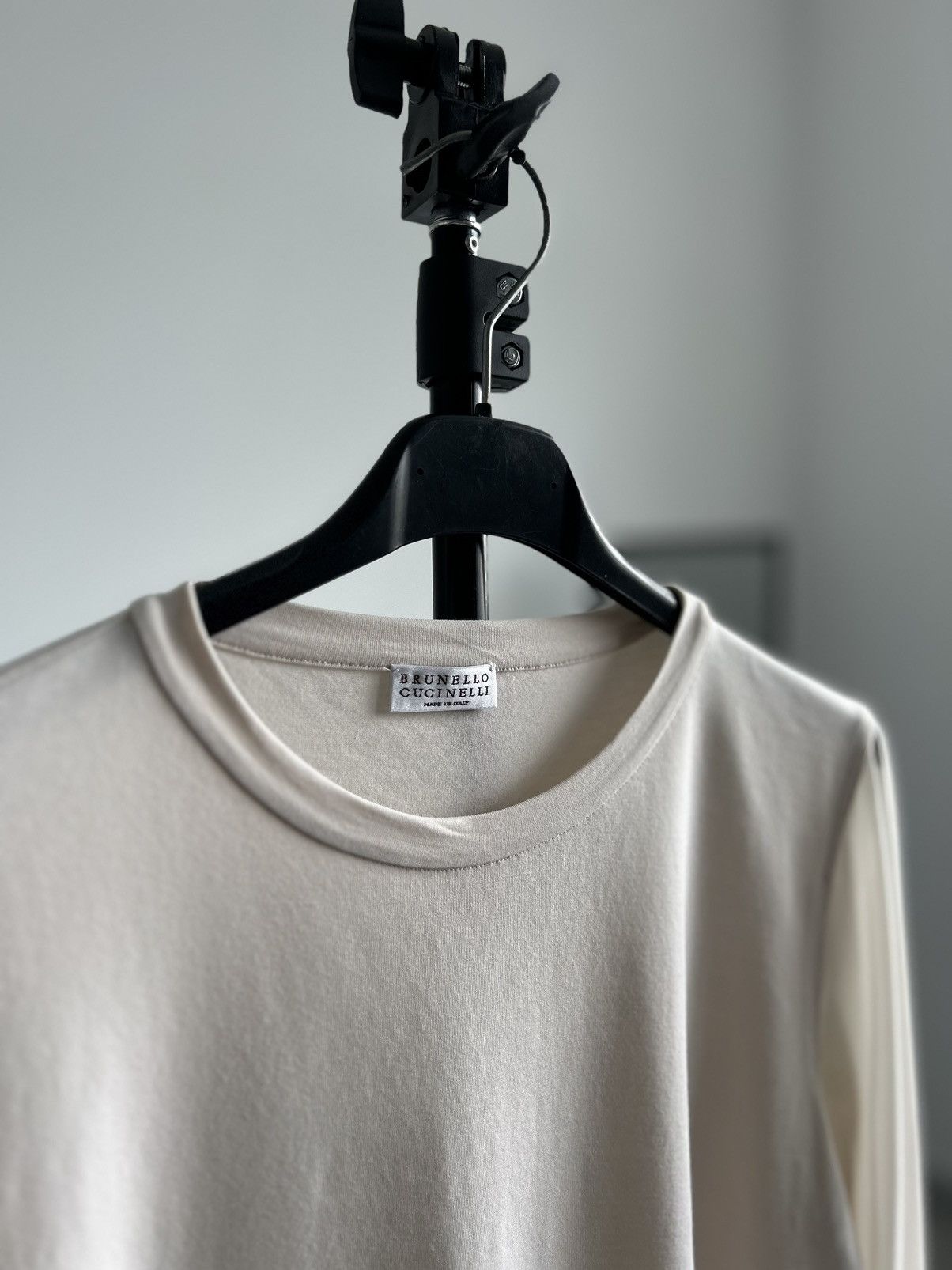 Brunello Cucinelli Brunello Cucinelli Cotton Jersey Top Silk Long Sleeves Size M / US 6-8 / IT 42-44 - 2 Thumbnail
