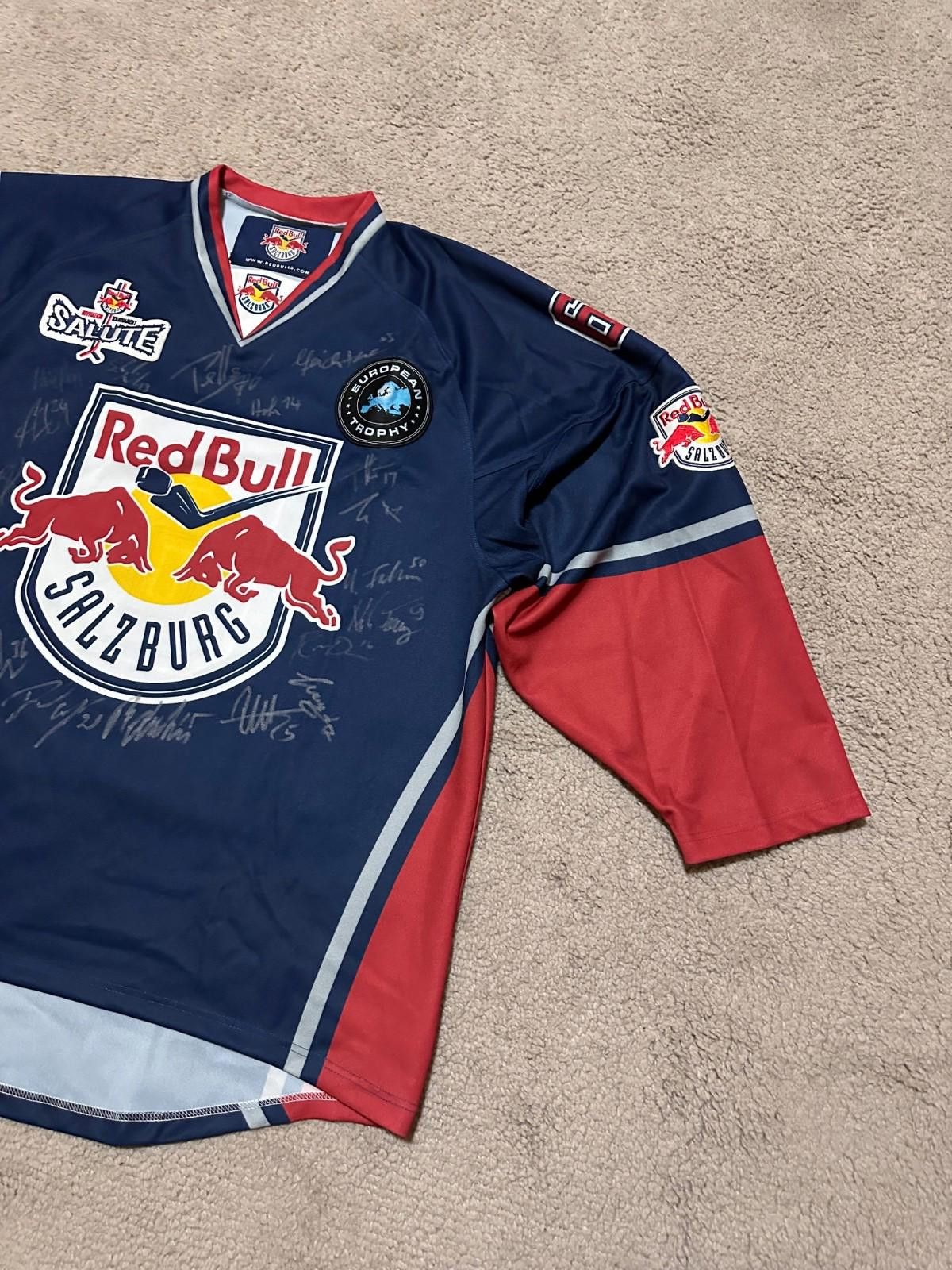 Reebok EC Red Bull Salzburg Ice Hockey Shirt Jersey #6 Pallestrang Size US XXL / EU 58 / 5 - 4 Thumbnail
