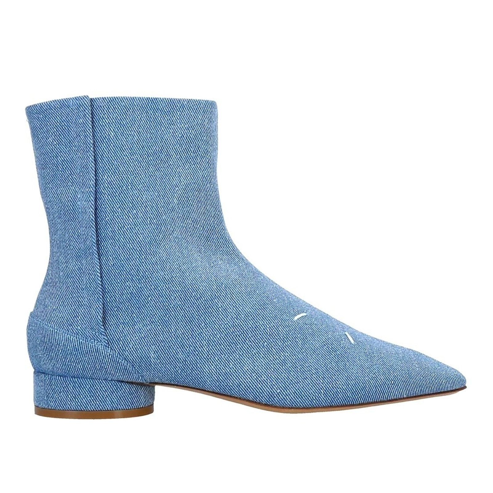 Maison Margiela $871 MAISON MARGIELA Denim Ankle Boots US10 UK7 EU40 Blue . Size US 10 / IT 40 - 1 Thumbnail