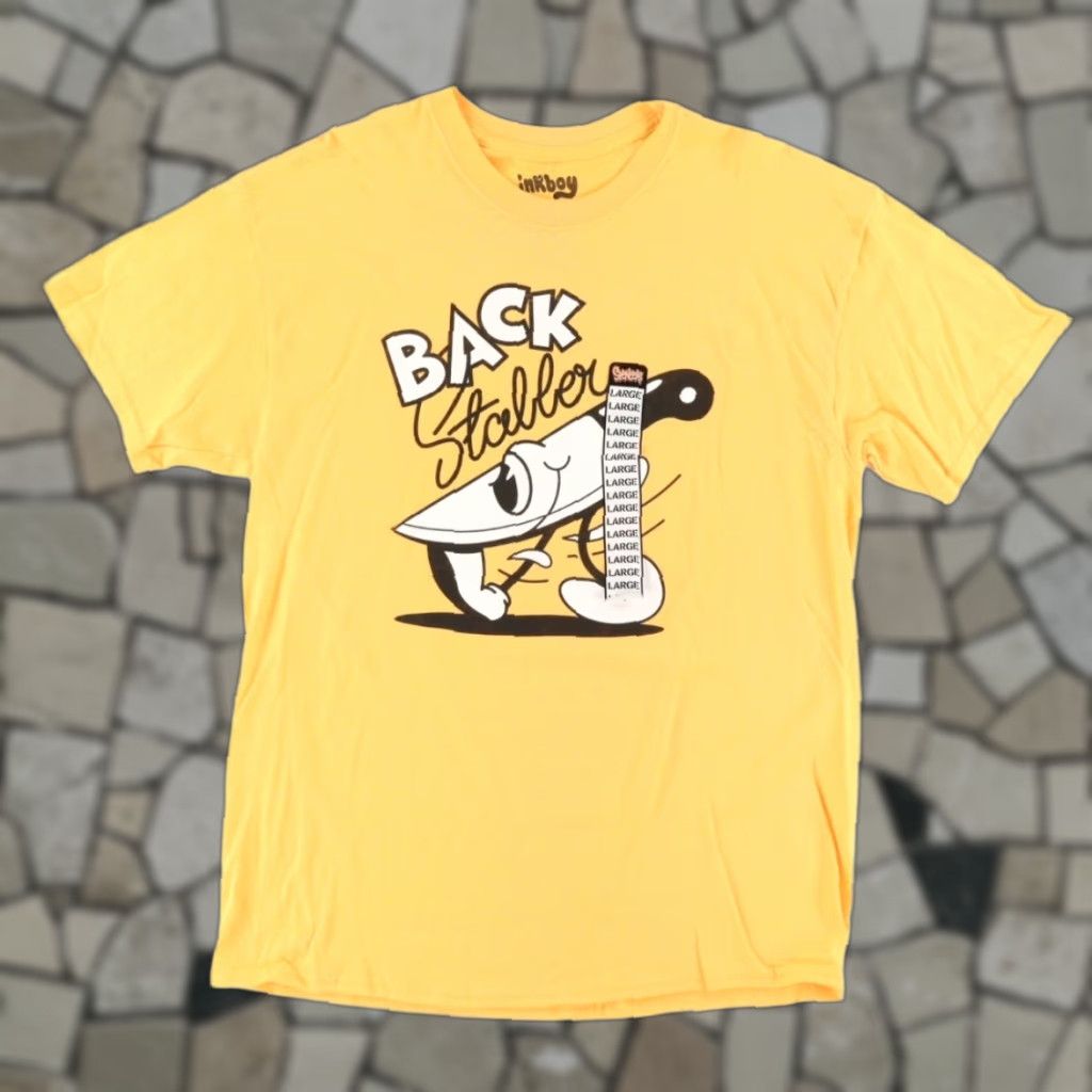 Vintage Inkboy Back Stabber T-Shirt Yellow Men's L Shirt Size US L / EU 52-54 / 3 - 1 Thumbnail