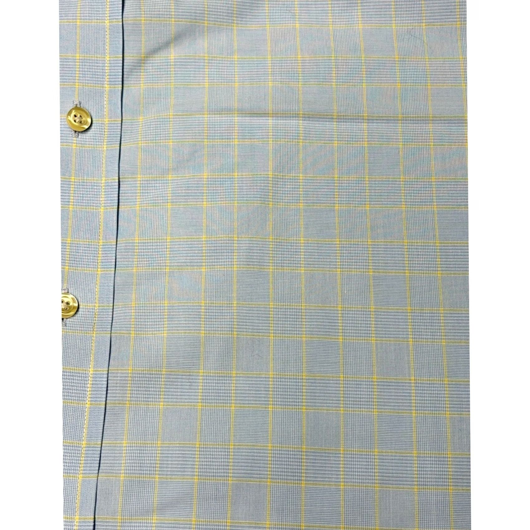 Brooks Brothers Brooks Brothers Dress Shirt Mens Long Sleeve Plaid 100% Cotton Traditional Fit 16-33 Blue Yellow Collar Point Size 42R - 2 Thumbnail