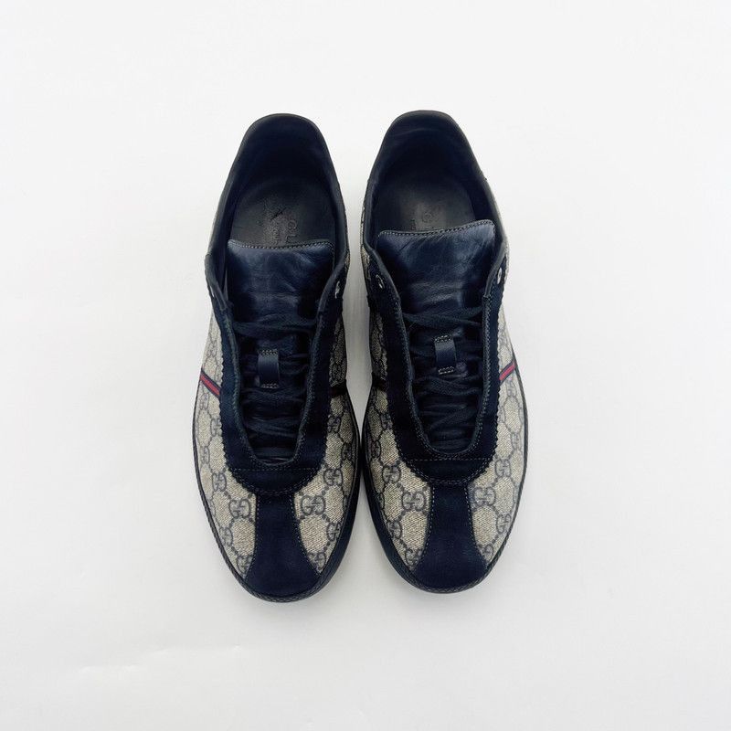 Gucci Gucci Stylish Leather Sneakers in Dark Gray Size US 8 / EU 41 - 2 Thumbnail