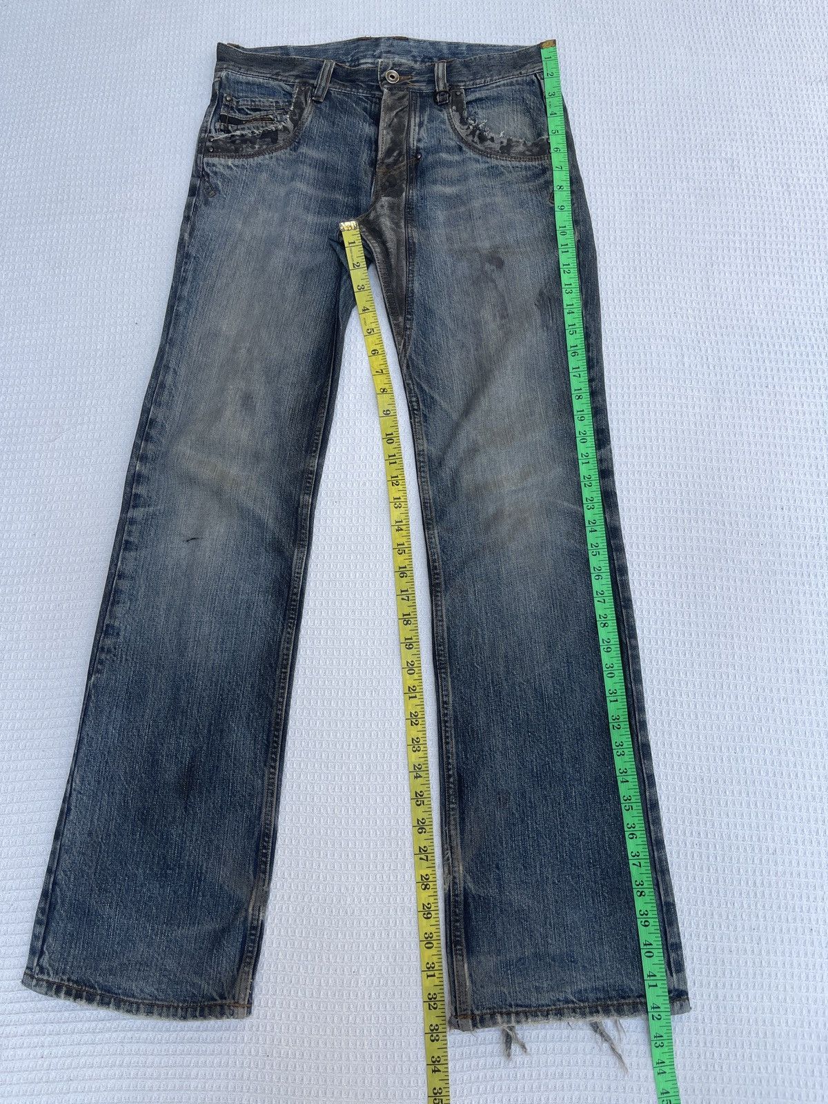 Nicole Club Last Drop🔥Rare🔥Nicole Club For Men Bootcut Distressed Jeans Size US 32 / EU 48 - 14 Thumbnail