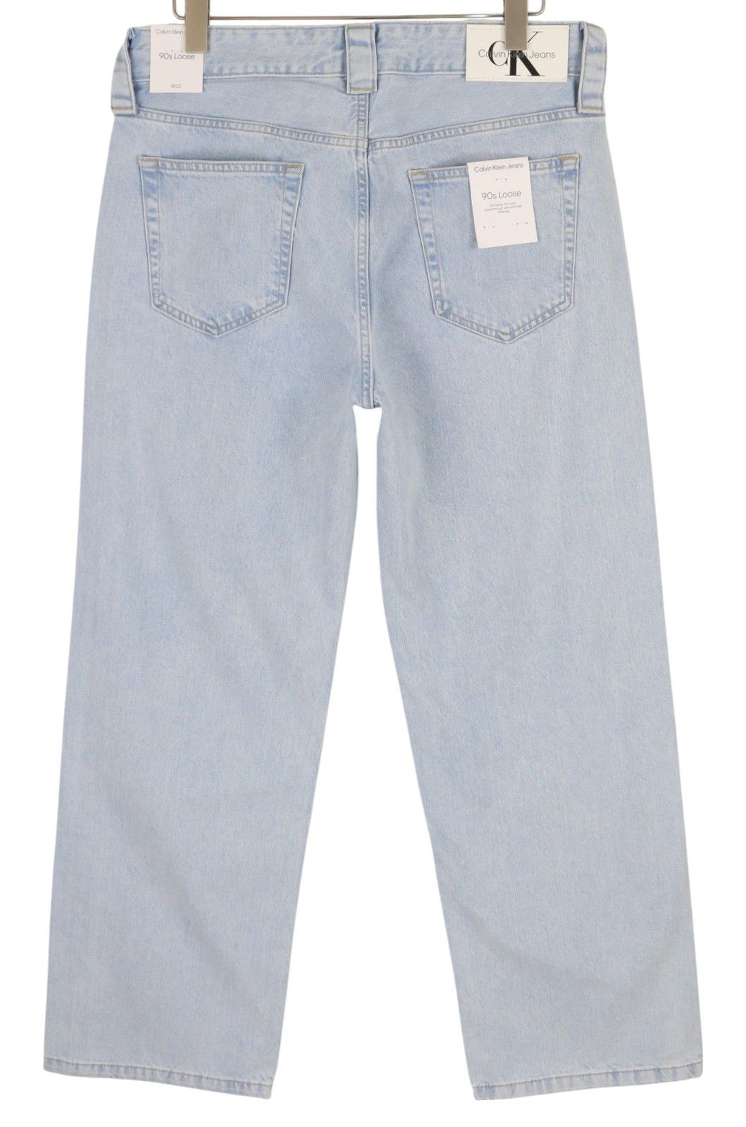 Calvin Klein 90S LOOSE W32 Light Blue Washed Pleated Zip Denim 85302 Size US 32 / EU 48 - 2 Thumbnail