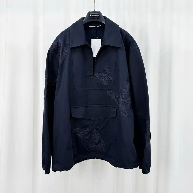 Valentino Valentino Embroidered Black Cotton Jacket for Men 0089 Size US M / EU 48-50 / 2 - 1 Thumbnail