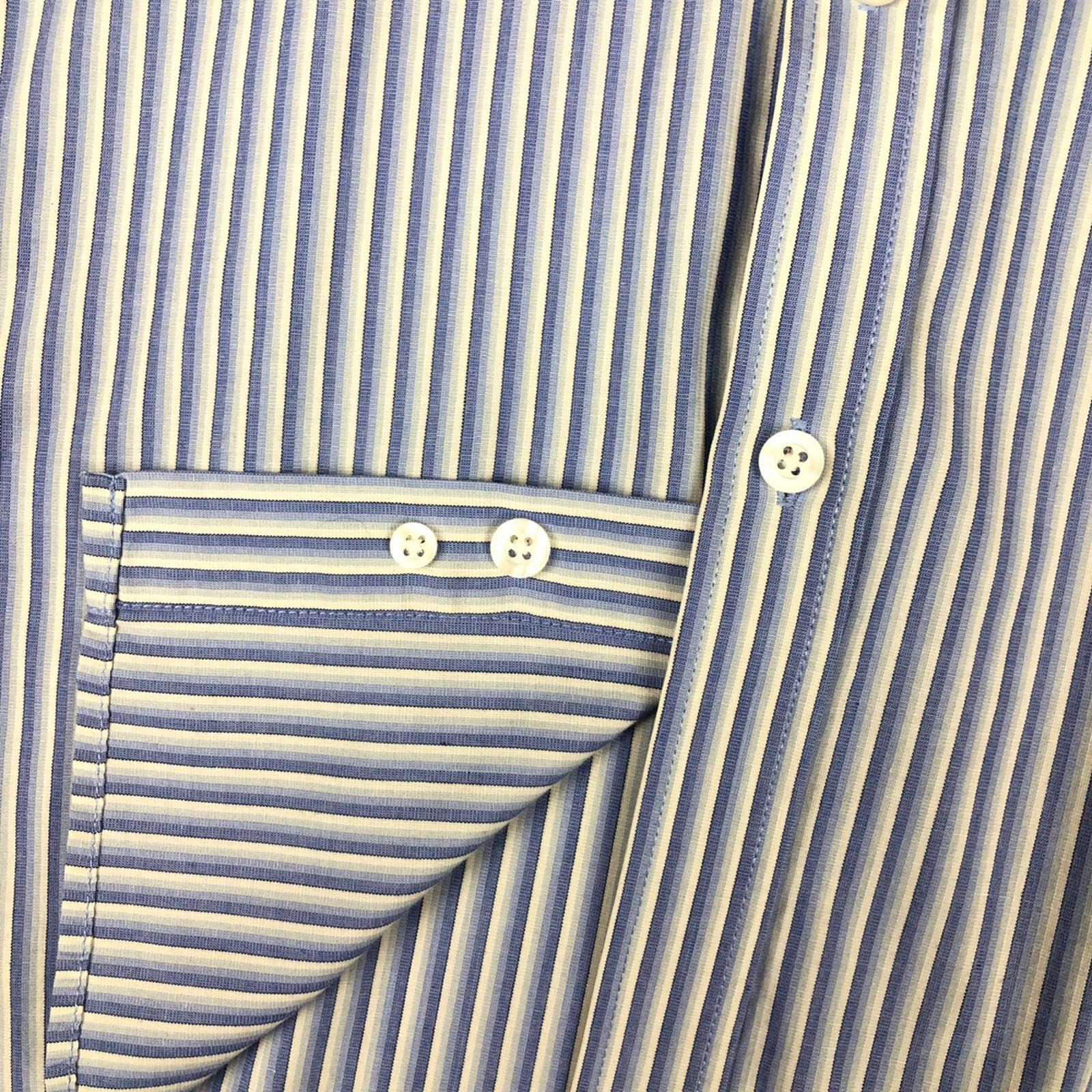 Vintage × Yves Saint Laurent Yves Saint Laurent YSL Logo Striped Shirt Size US XXL / EU 58 / 5 - 9 Thumbnail