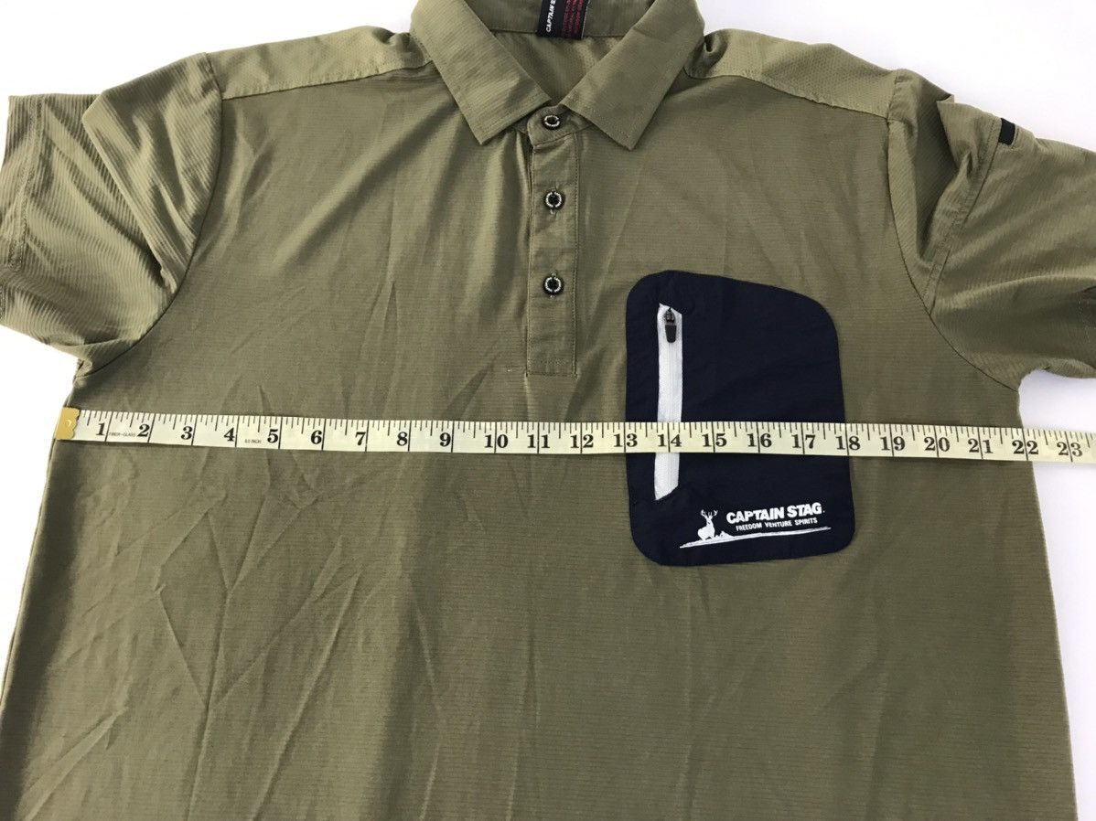 Japanese Brand Captain Stag Outdoor Gear Single Pocket Polo Tee Size US L / EU 52-54 / 3 - 10 Thumbnail