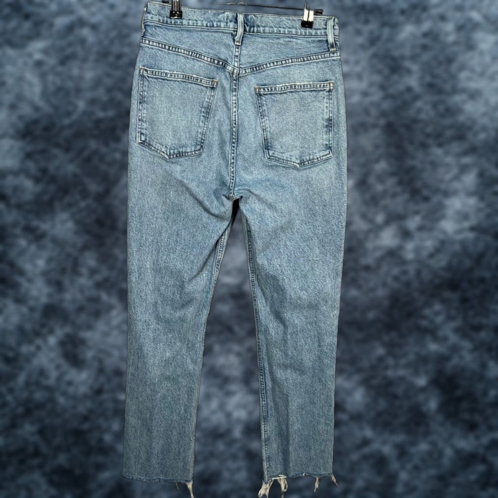 Agolde VINTAGE AGOLDE Jeans Blue 27 High Rise Slim Distressed Denim Womens 27 Inseam 28 Straight Fiber Organic Cotton Blend Distressed 8/10 Size 27" / US 4 / IT 40 - 1 Thumbnail