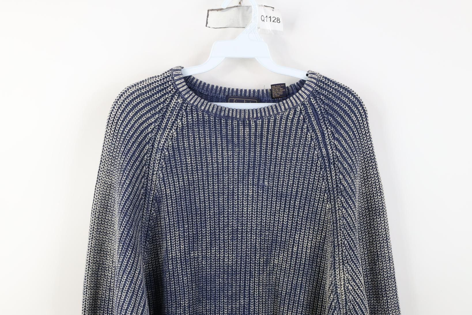 Vintage Vintage 90s Streetwear Stonewash Ribbed Crewneck Sweater Size XL / US 12-14 / IT 48-50 - 2 Thumbnail