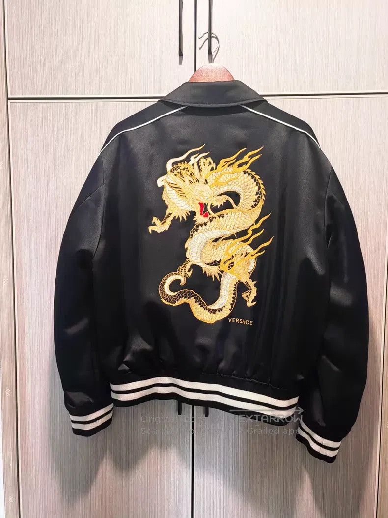 Versace Versace Medusa dragon gold thread embroidered jacket jacke Size US L / EU 52-54 / 3 - 5 Thumbnail