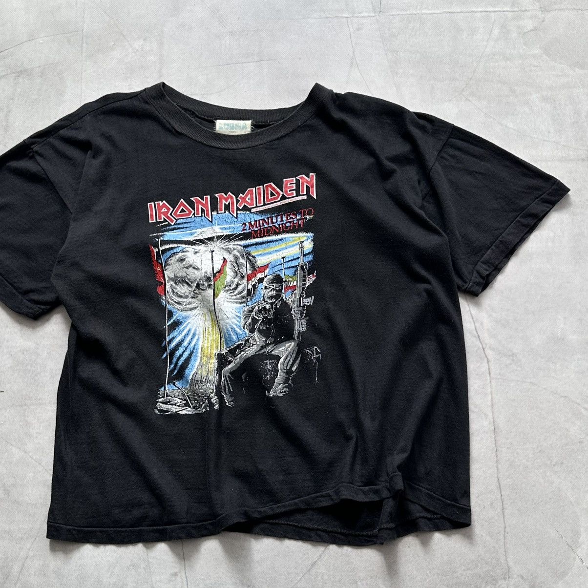 Iron Maiden Vintage 80s Iron Maiden T Shirt Minutes To Midnight Bootleg Size US M / EU 48-50 / 2 - 2 Thumbnail
