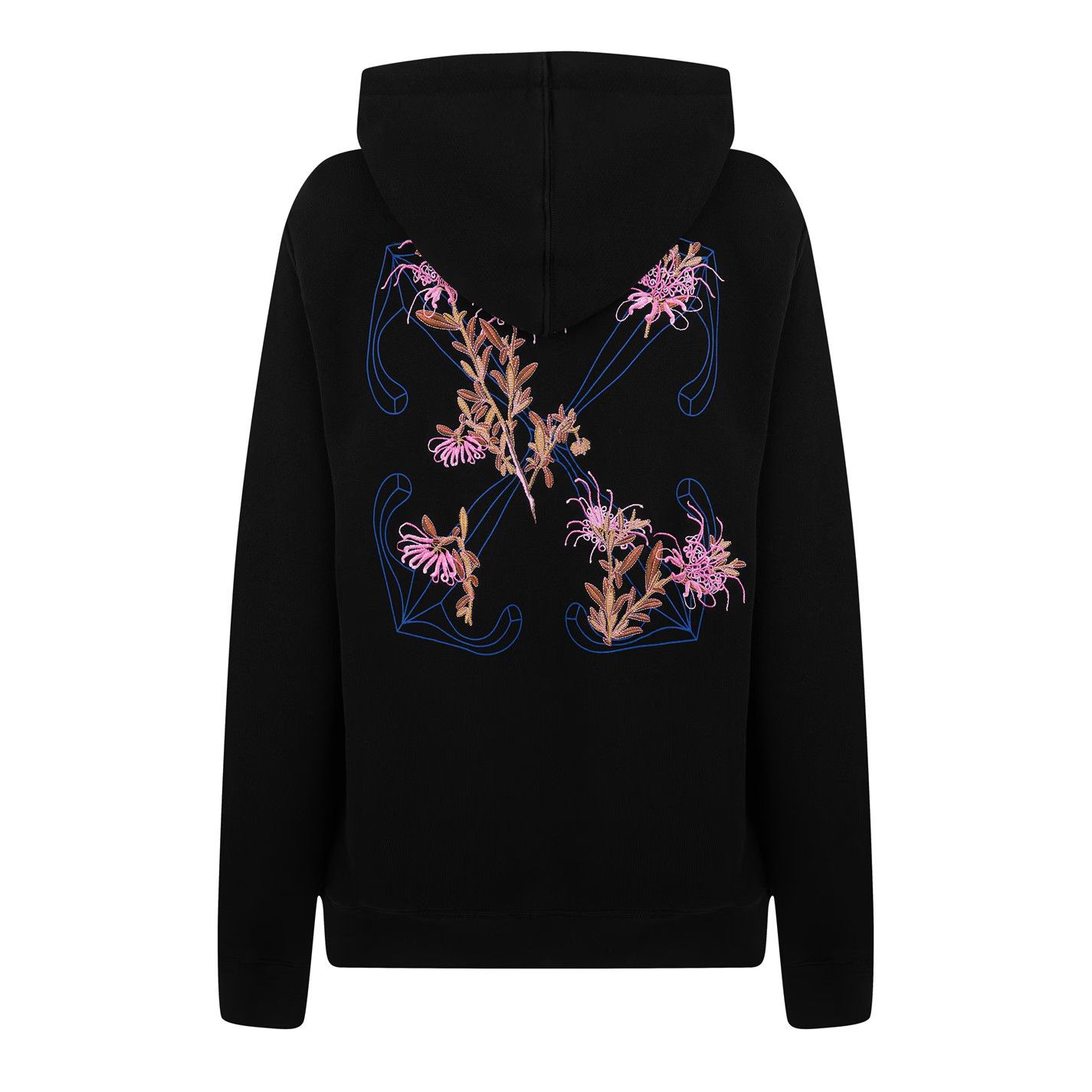 Off-White o1g2r1mq1224 Embroidered Hoodie in Black Size M / US 6-8 / IT 42-44 - 2 Thumbnail