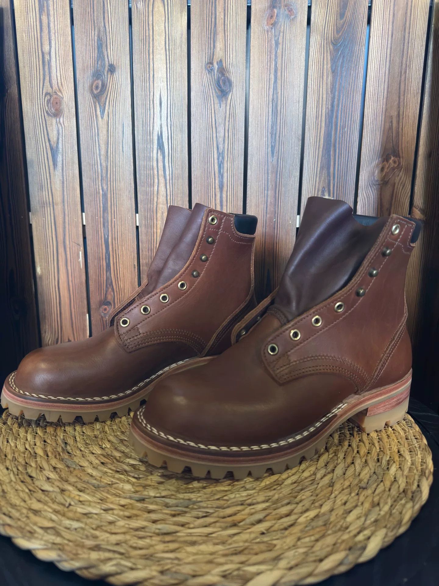Other Nick's Brown Retro Work Boots Size US 7 / EU 40 - 2 Thumbnail