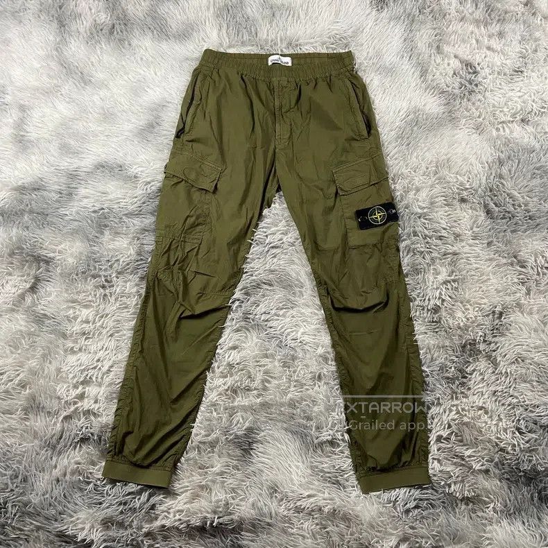 Other Stone Island Sateen Drawstring Trousers, Military Green Size US 31 - 1 Thumbnail