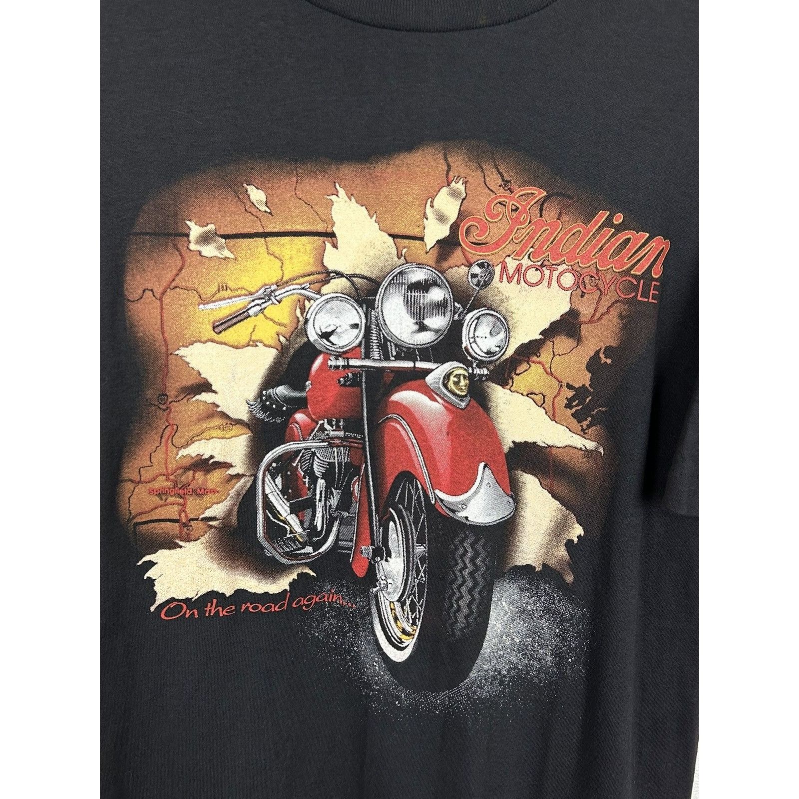 Indian Motorcycle 90s Vintage Indian Motorcycles On The Road Again T-Shirt Size US L / EU 52-54 / 3 - 2 Thumbnail