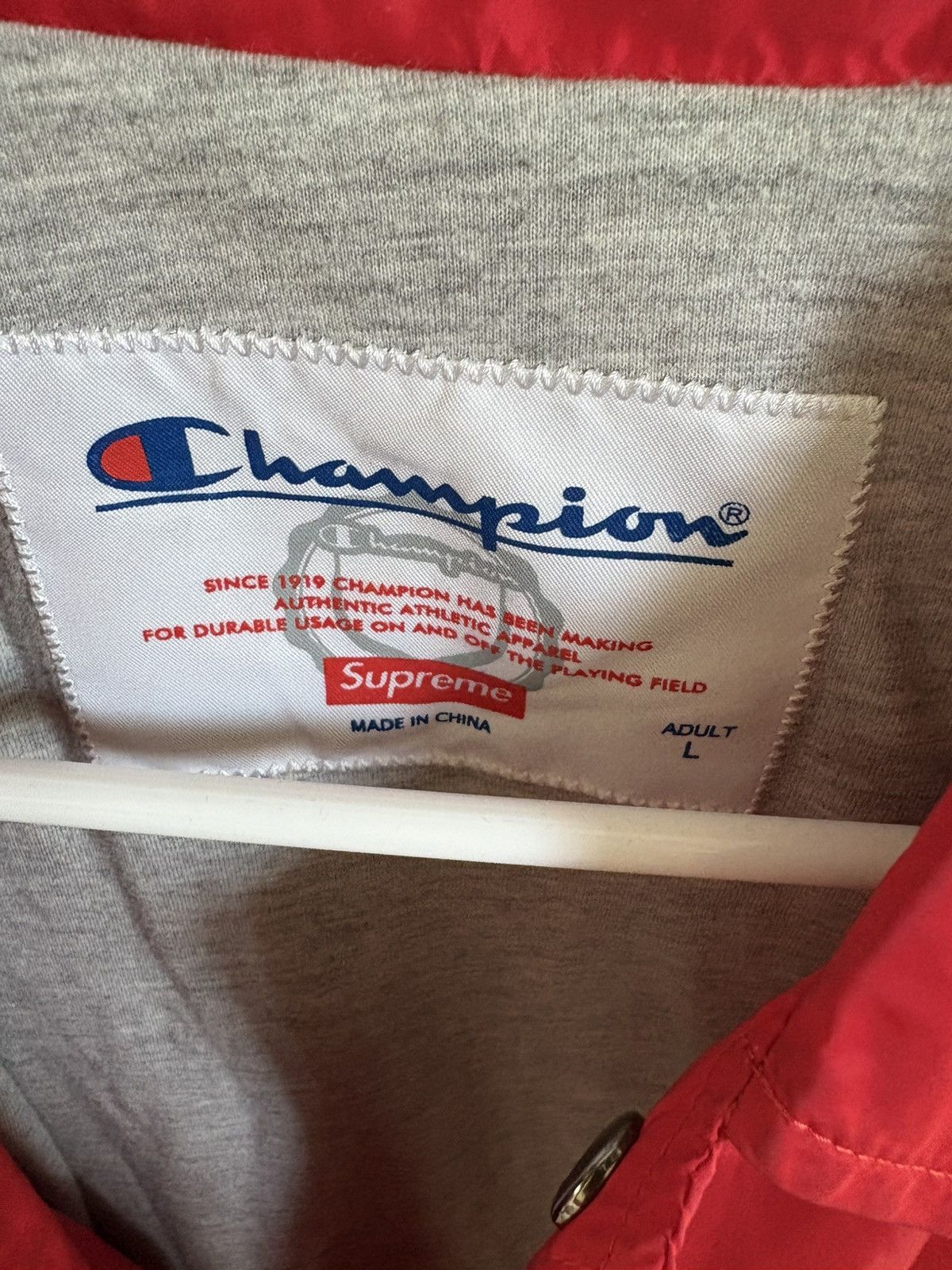 Champion × Supreme Supreme X Champion Coaches Jacket Size US L / EU 52-54 / 3 - 4 Thumbnail