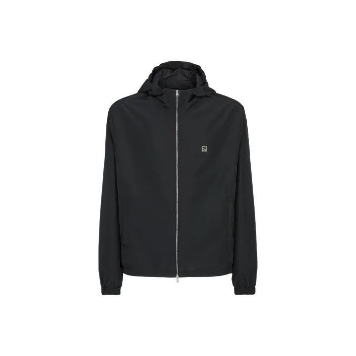 Fendi Fendi Logo Print Hooded Zipper Jacket -2507 Size US L / EU 52-54 / 3 - 1 Thumbnail