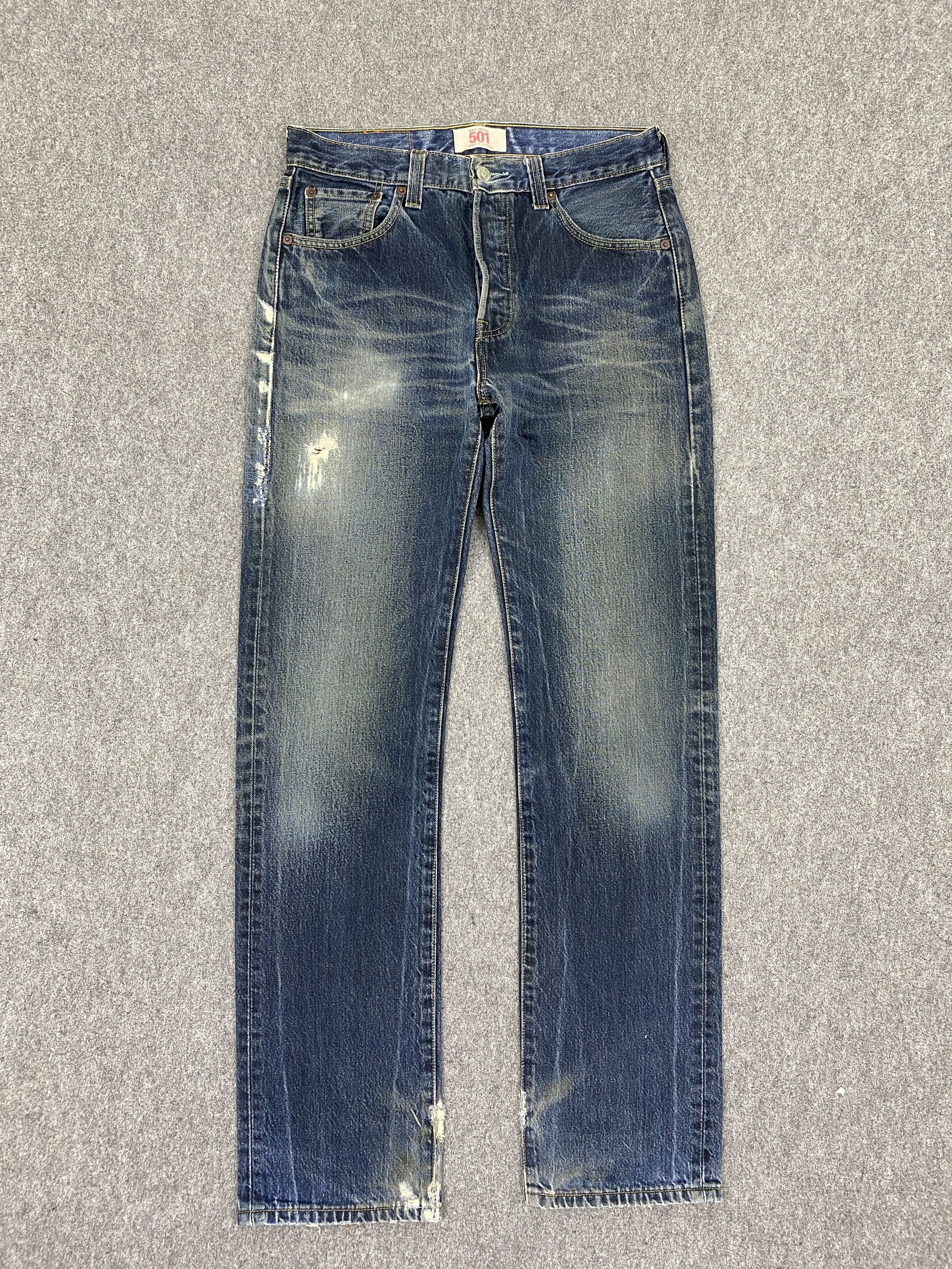 Levi's Distressed Vintage Levis 501 Blue Jeans DP2718 Size US 30 / EU 46 - 1 Thumbnail