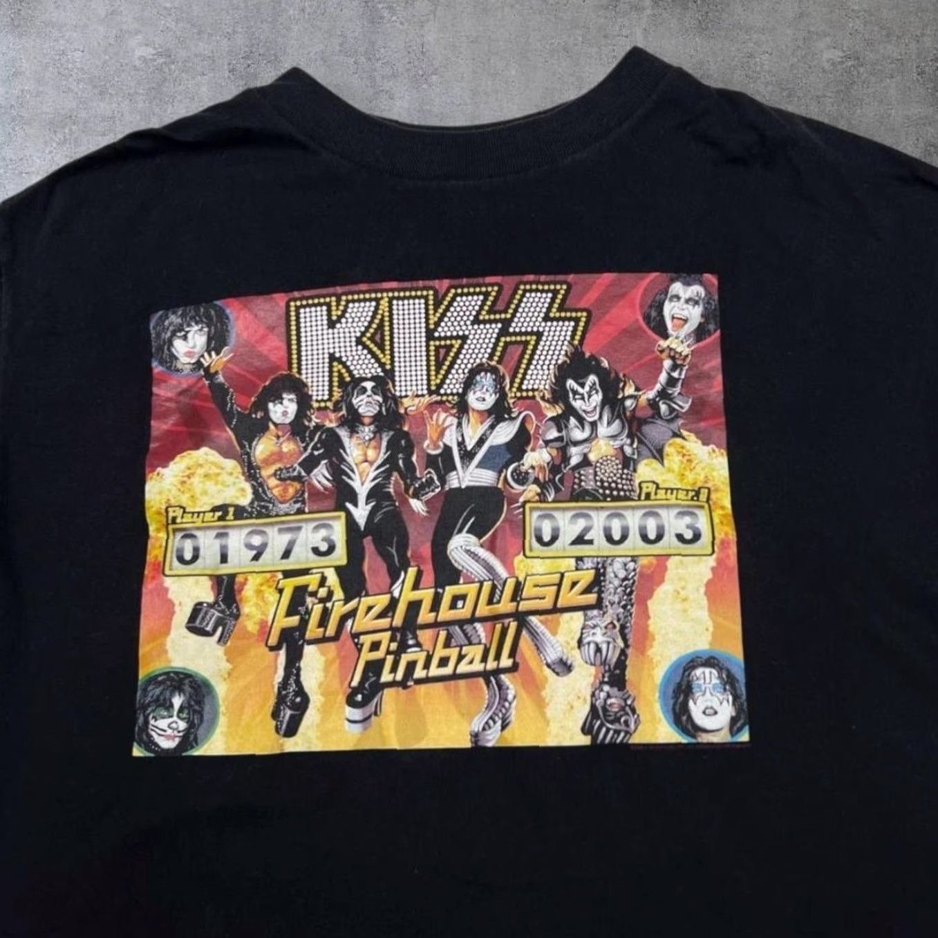 Vintage VINTAGE Tennessee River 2003 KISS Fireball Pinball Glam Metal Rock Band T-Shirt Medium Black Men Shirt M Size US M / EU 48-50 / 2 - 2 Thumbnail
