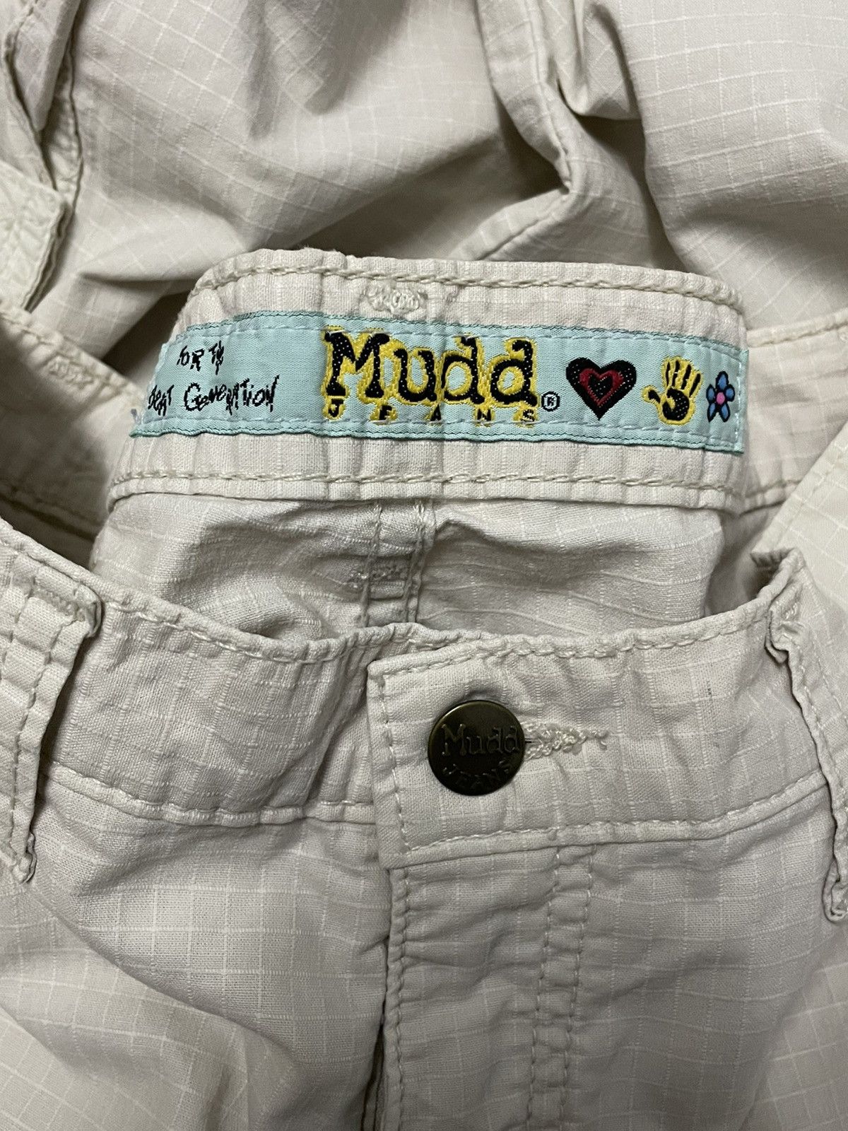 Designer × Japanese Brand × Vintage Vintage 1990s Japan Designer Streetwear Mudd Flared Cargo Size US 27 - 17 Thumbnail