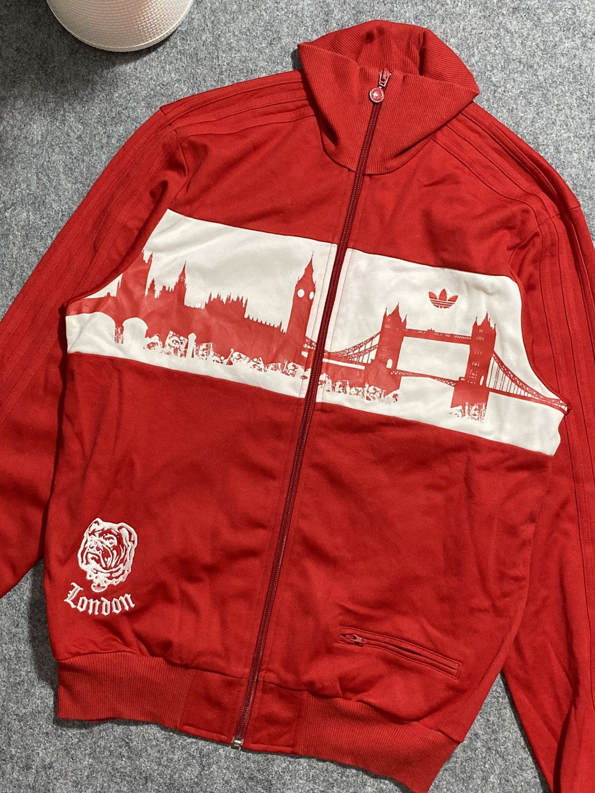 Adidas Rare Adidas Original London Jacket Red Bridge Size US M / EU 48-50 / 2 - 2 Thumbnail