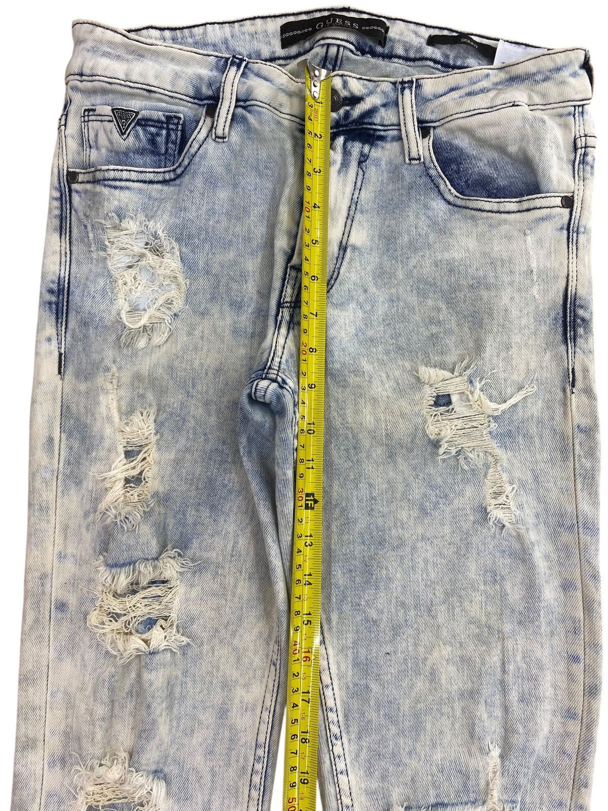 Guess Guess Blue Acid Wash Style Skinny Jeans Size US 30 / EU 46 - 6 Thumbnail