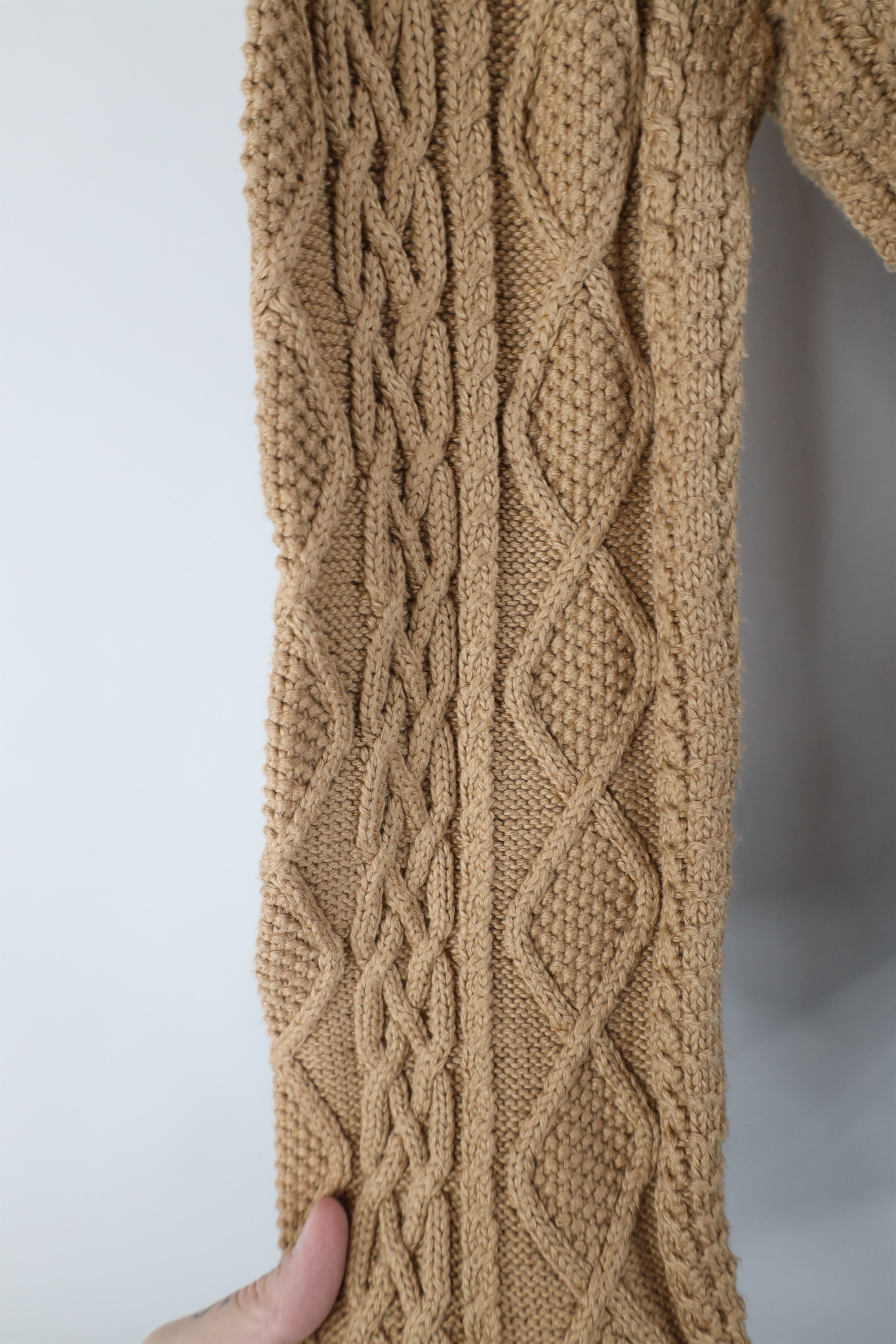 Ralph Lauren Vintage 90s Ralph Lauren Chunky Cable Knit Sweater Brown Size XL / US 12-14 / IT 48-50 - 7 Thumbnail