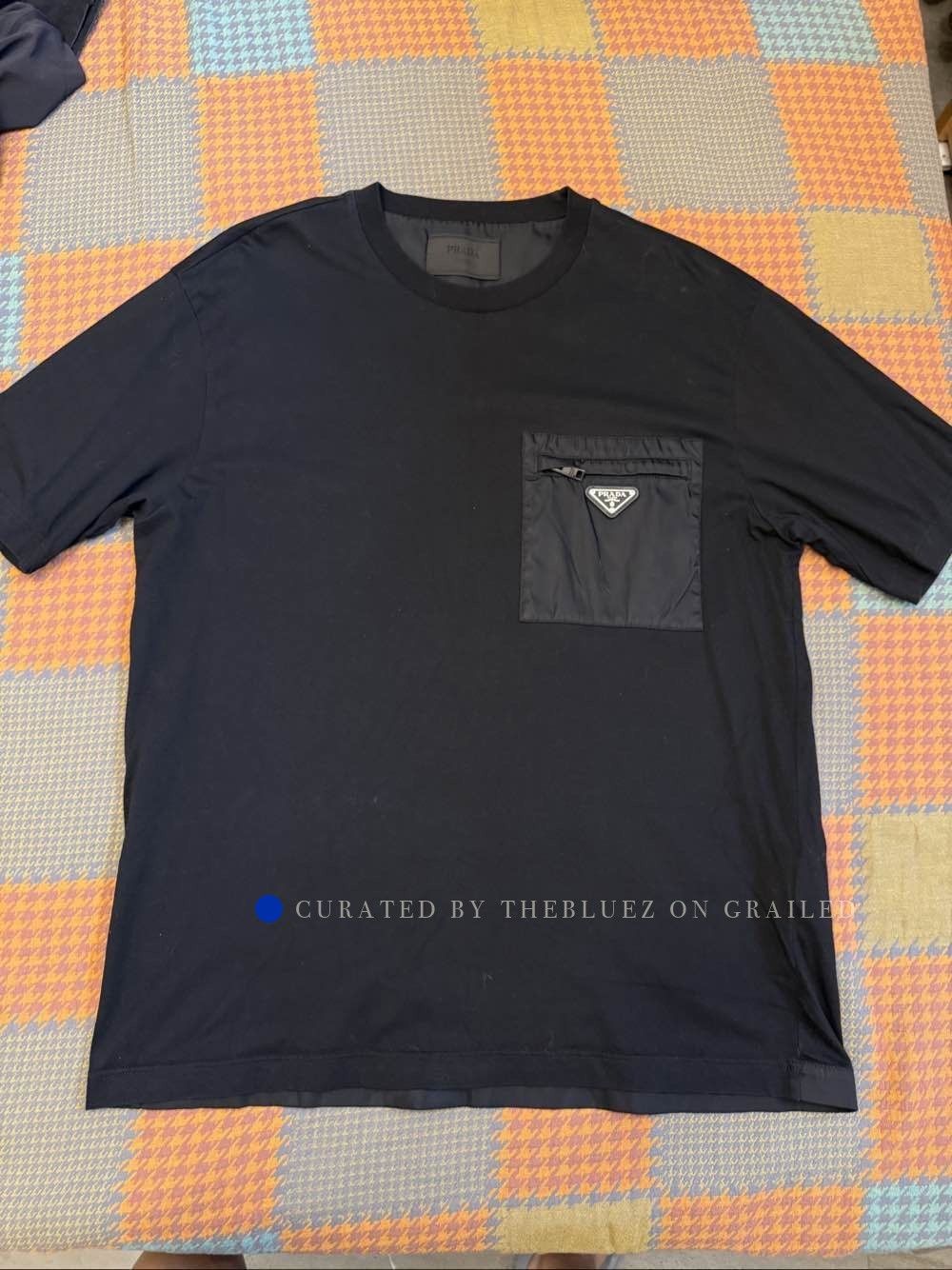 Prada Re-Nylon Logo Pocket Tee in Black Size US XXL / EU 58 / 5 - 1 Thumbnail