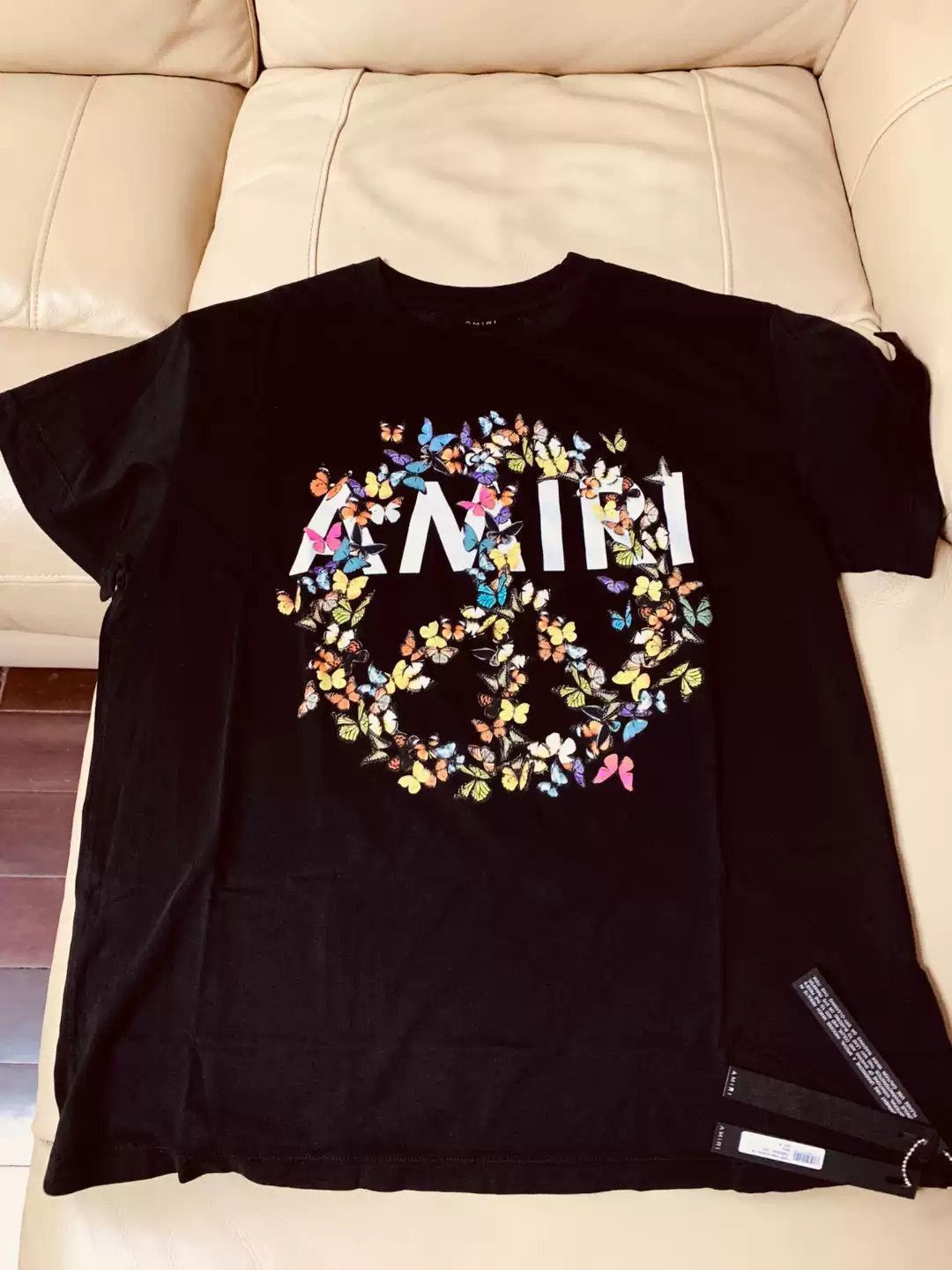 Amiri AMIRI Logo Butterflies Tee-2506 Size US M / EU 48-50 / 2 - 1 Thumbnail