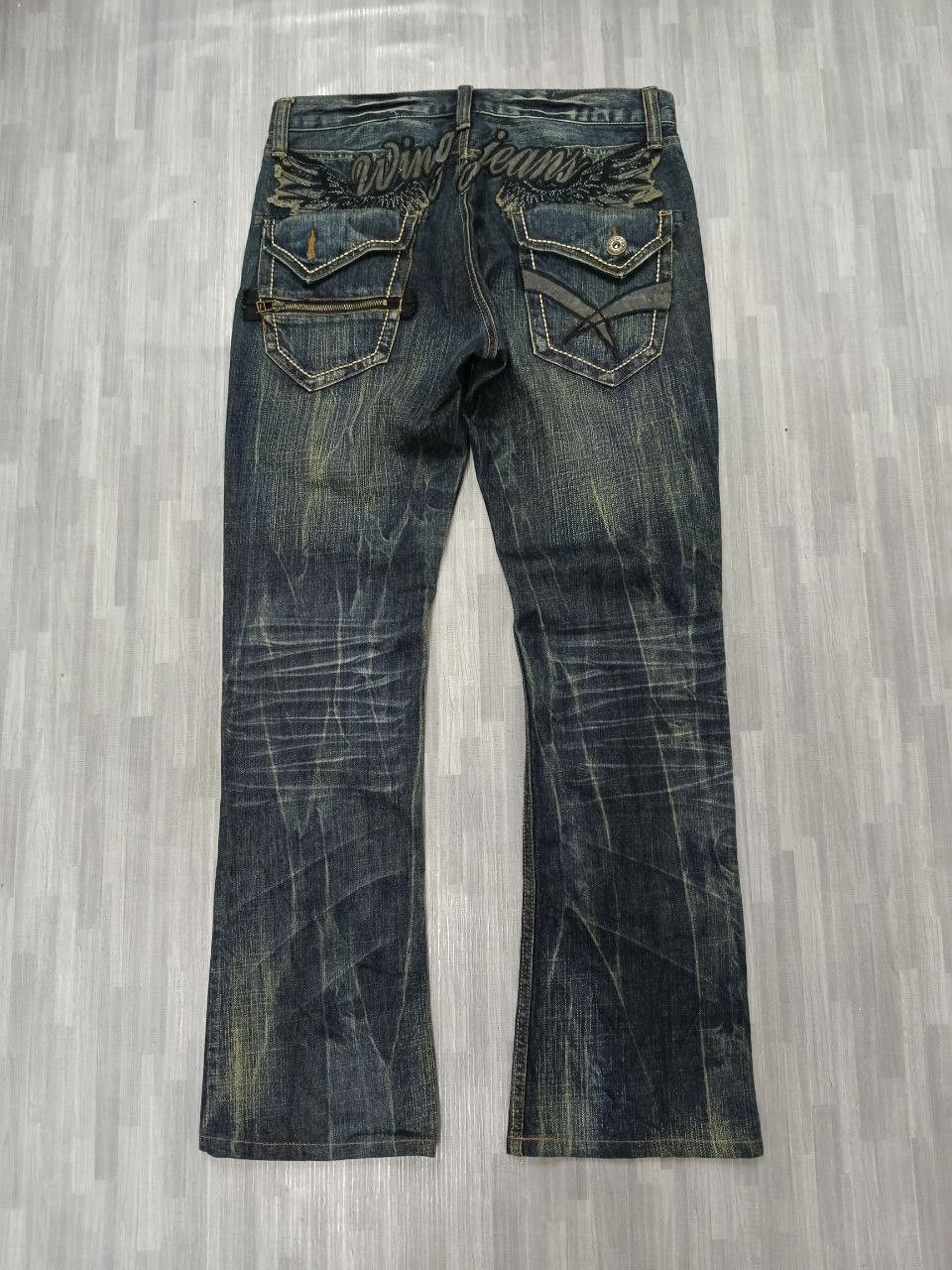 Japanese Brand FLARE SICK RUSTY ANTI LABEL DENIM PANTS Size US 31 - 3 Thumbnail