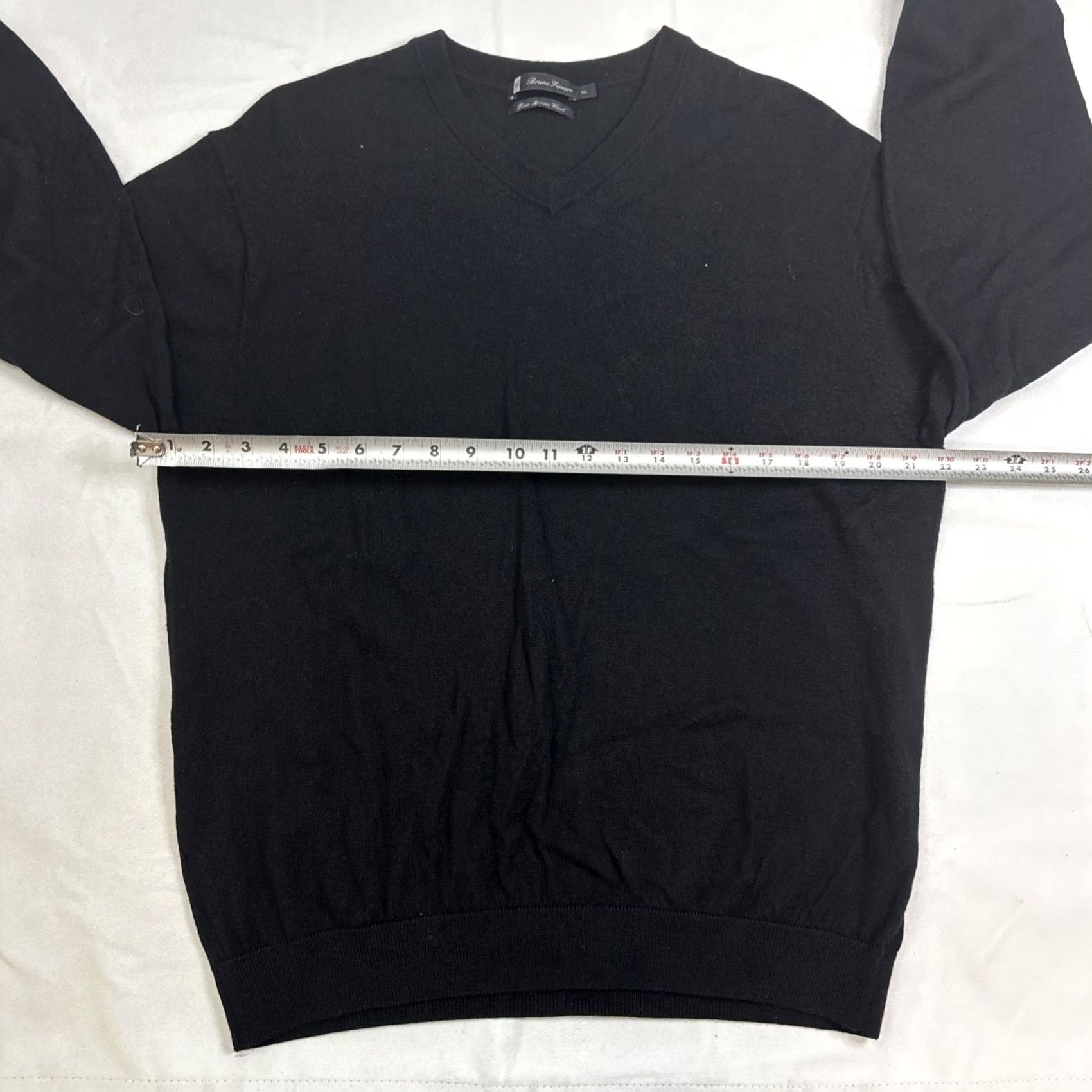 Vintage Bruno Ferraro V Neck Sweater Men’s XL Black Merino Wool Size US XL / EU 56 / 4 - 3 Thumbnail