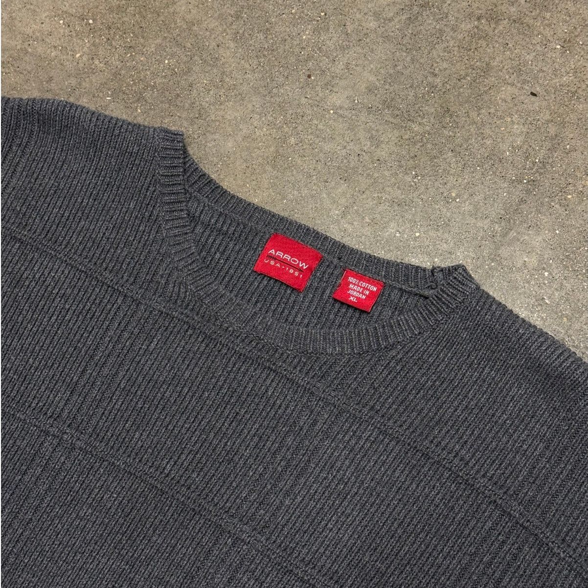 Arrow Arrow Oversized Knitted Gray Sweater Size US XL / EU 56 / 4 - 2 Thumbnail