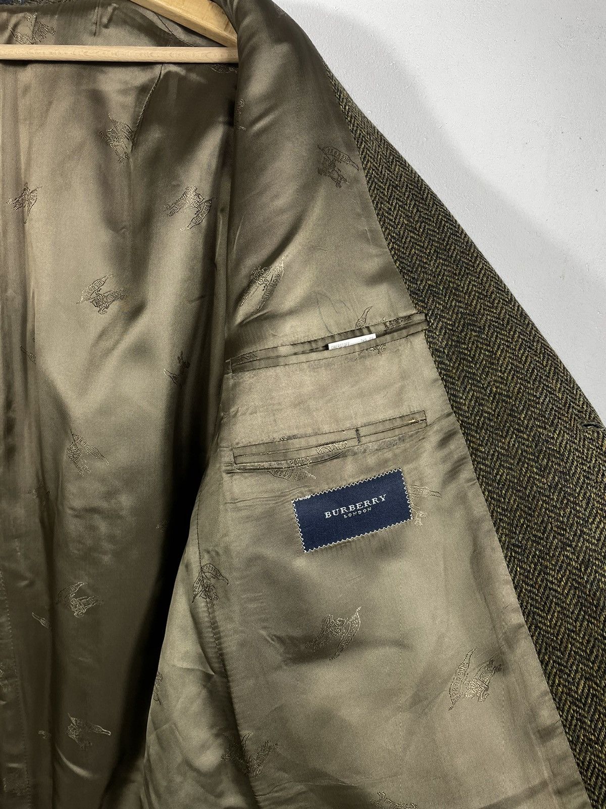 Burberry × Designer × Vintage Burberry Retro 90s Button Ups Blazer Suit Jakcet Wool Size US XL / EU 56 / 4 - 10 Thumbnail