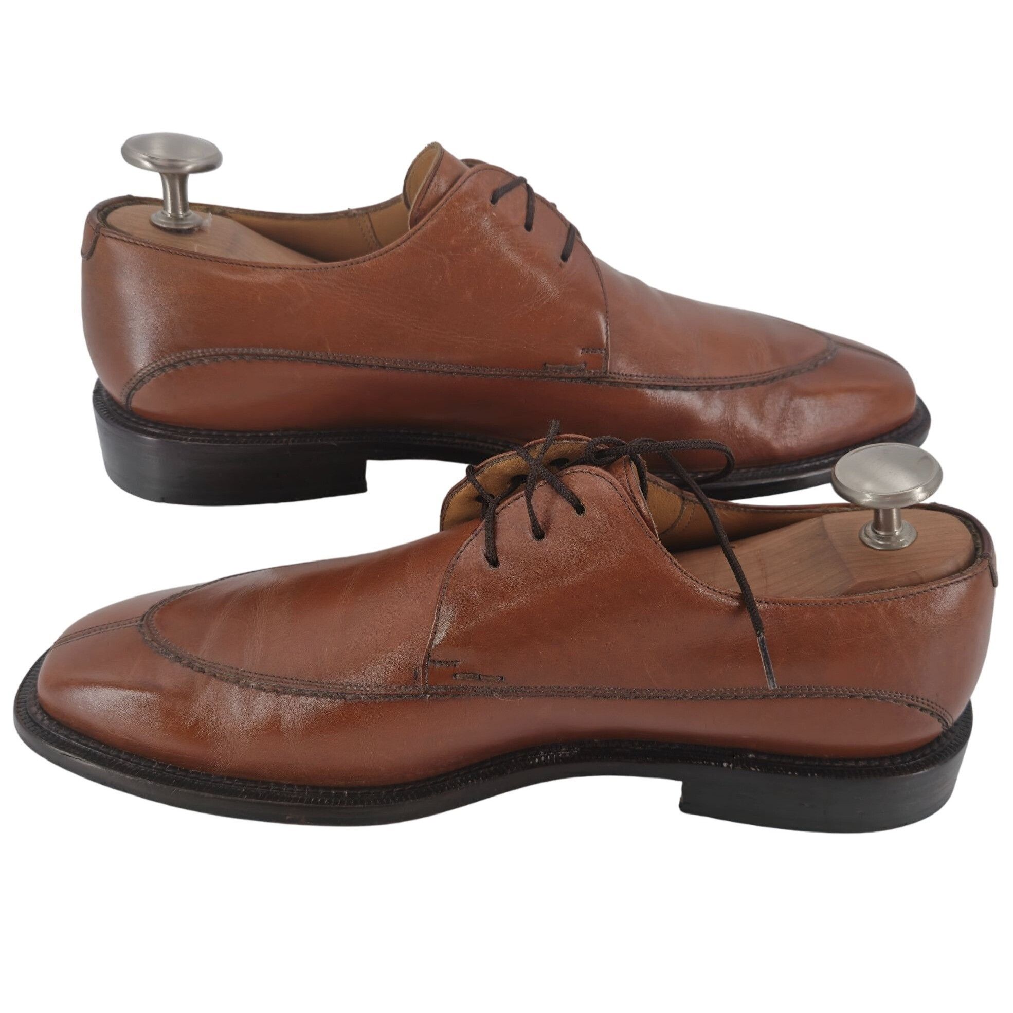 Mezlan Mezlan Spain Men 10 Brown Leather Dress Shoes Oxford Derby Size US 10 / EU 43 - 8 Thumbnail
