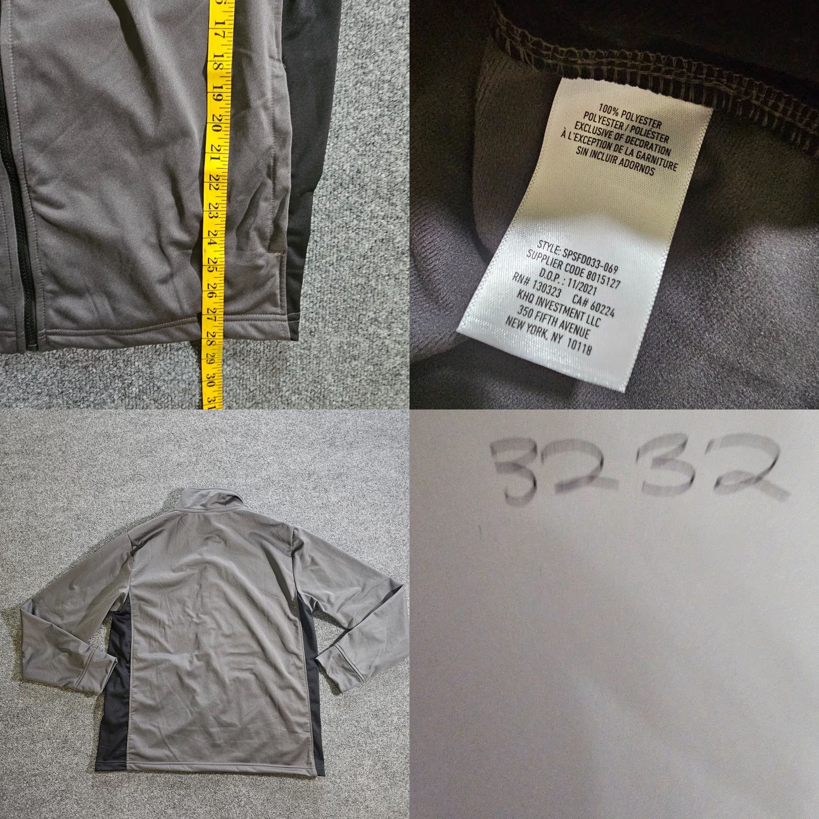 Spyder Spyder Jacket Mens XL Gray Black Full Zip Long Sleeve Athletic Casual Layer Gym Size US XL / EU 56 / 4 - 8 Thumbnail