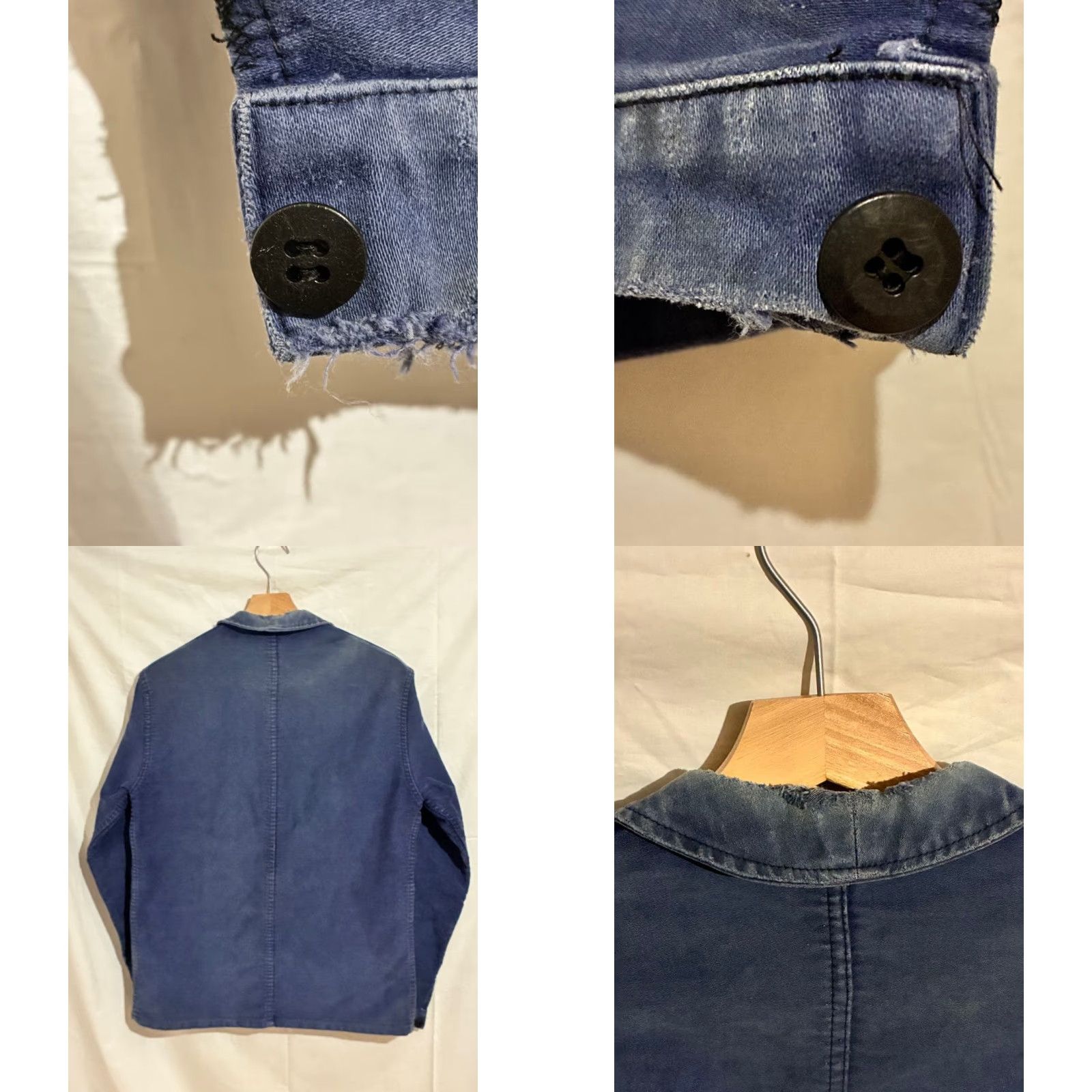 Vintage Le Mont Saint Michel Blue Work Jacket moleskin jacket 46 Vintage Mens Jacket Blue 1950s France JP Size US S / EU 44-46 / 1 - 8 Thumbnail