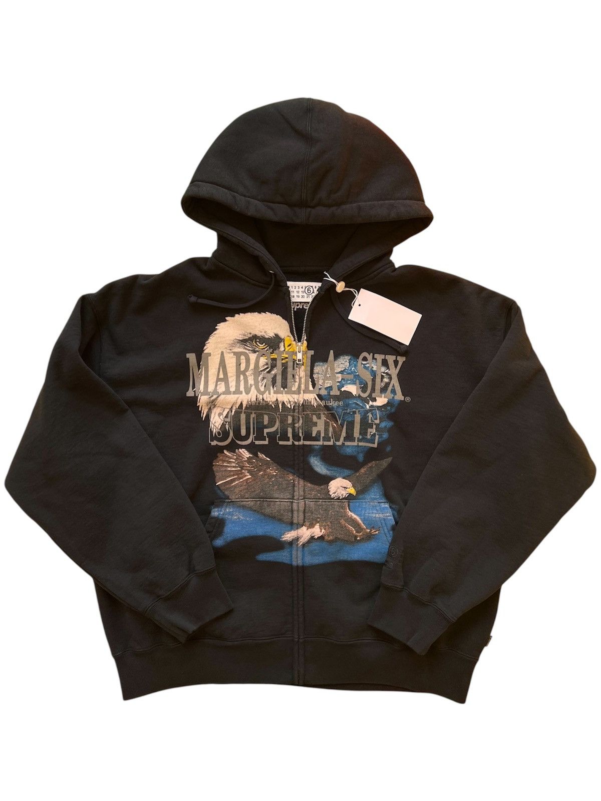 Maison Margiela × Supreme Supreme MM6 Maison Margiela Eagle Zip Up Hooded Sweatshirt Size US XL / EU 56 / 4 - 2 Thumbnail